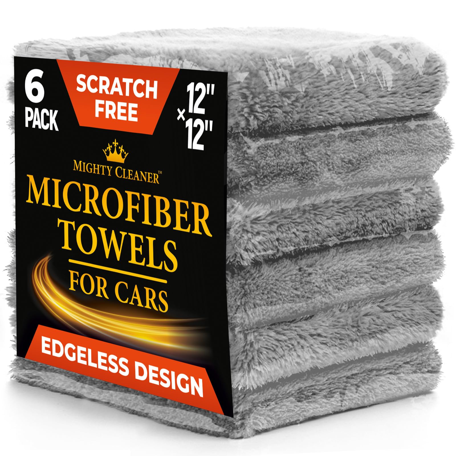 Toallas de Microfibra sin Bordes para Coches 540 g/m² Paquete de 6 Unidades