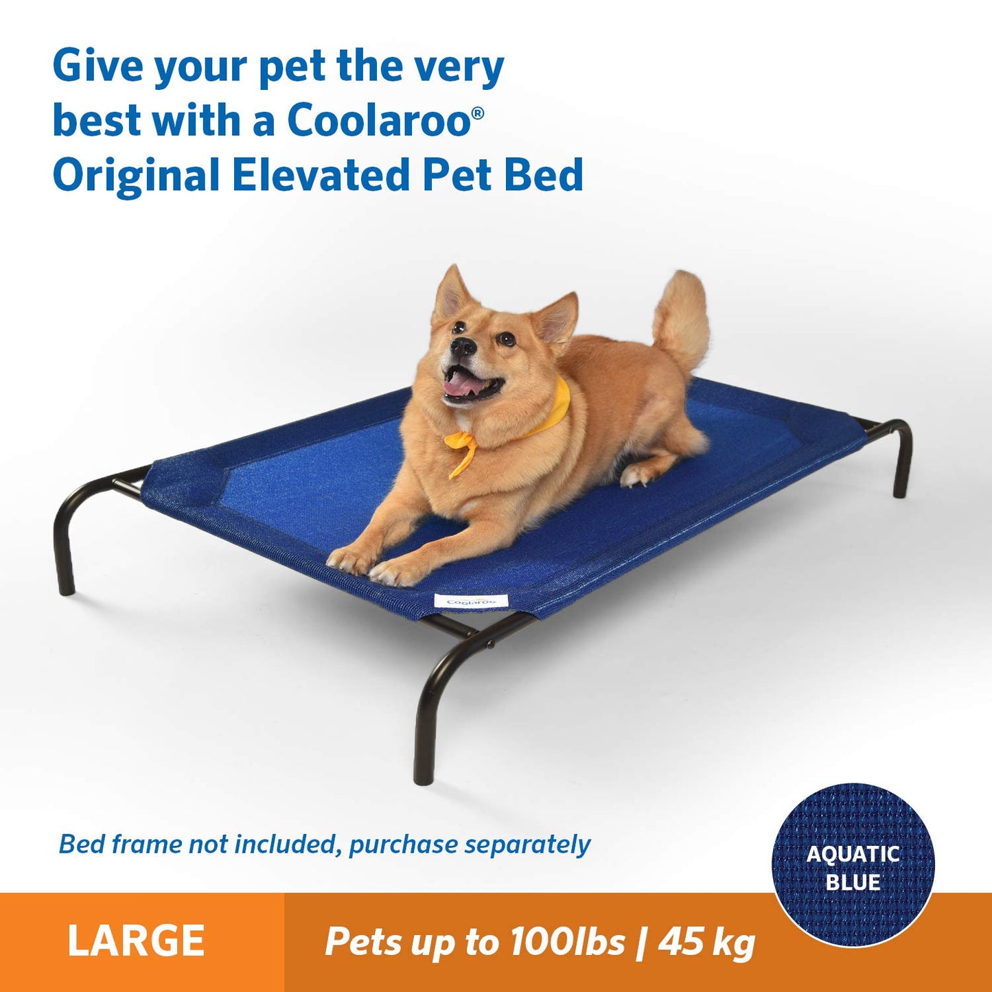 Coolaroo The Original Funda de Repuesto para Cama elevada para Mascotas, Grande, Azul acuático