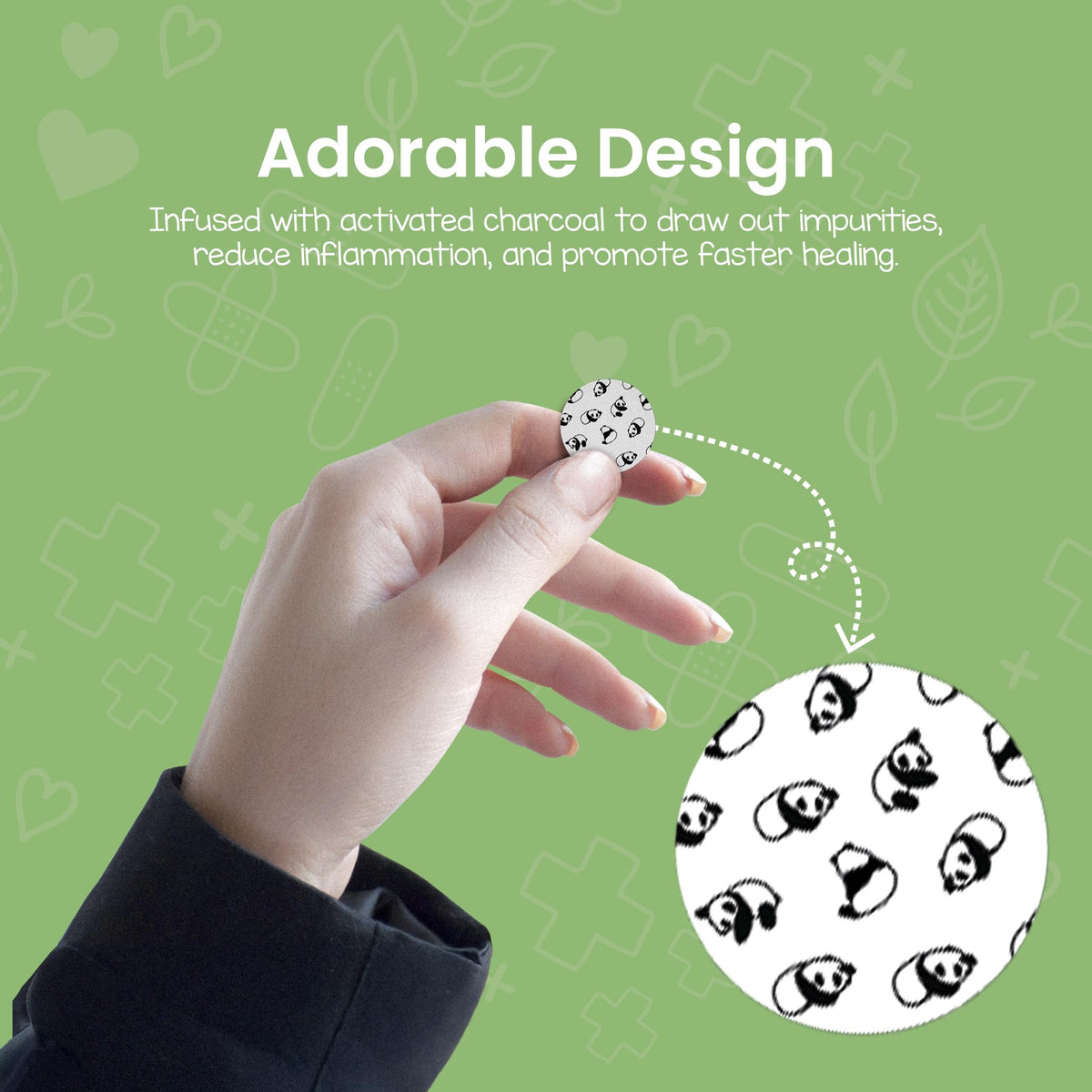 Parche PATCH Bambú Panda con Carbón Activado Hipoalergénico para Pieles Sensibles