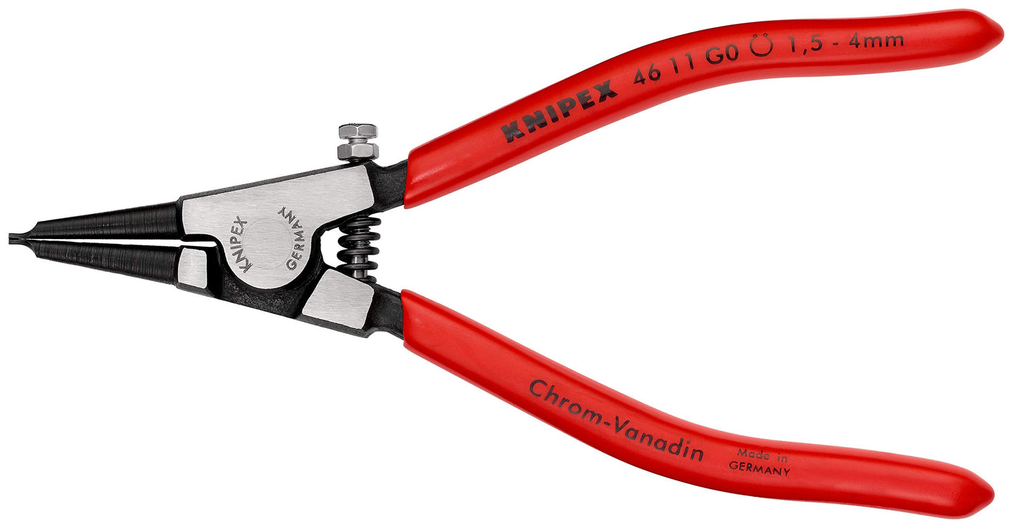 Knipex 46 11 G1 Pinza Para Anillos De Retención Para Anillos De Agarre En Ejes Acabado Pavonado 140 Mm