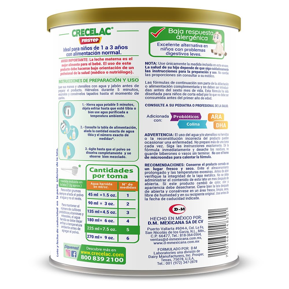Fórmula Crecelac Firstep 1-3 Años (800gr)