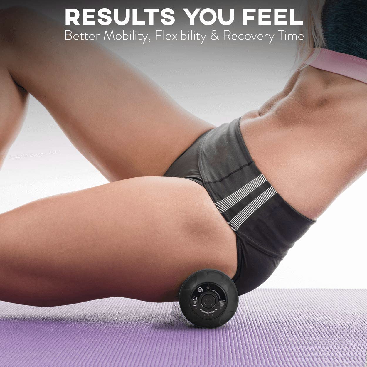 Bola de masaje de cacahuete vibrante profesional – terapia de punto de activación de tela profundo, liberación miofascial – portátil, inalámbrico, 4 niveles de intensidad, doble bola de lacrosse masajeador vibración, color negro