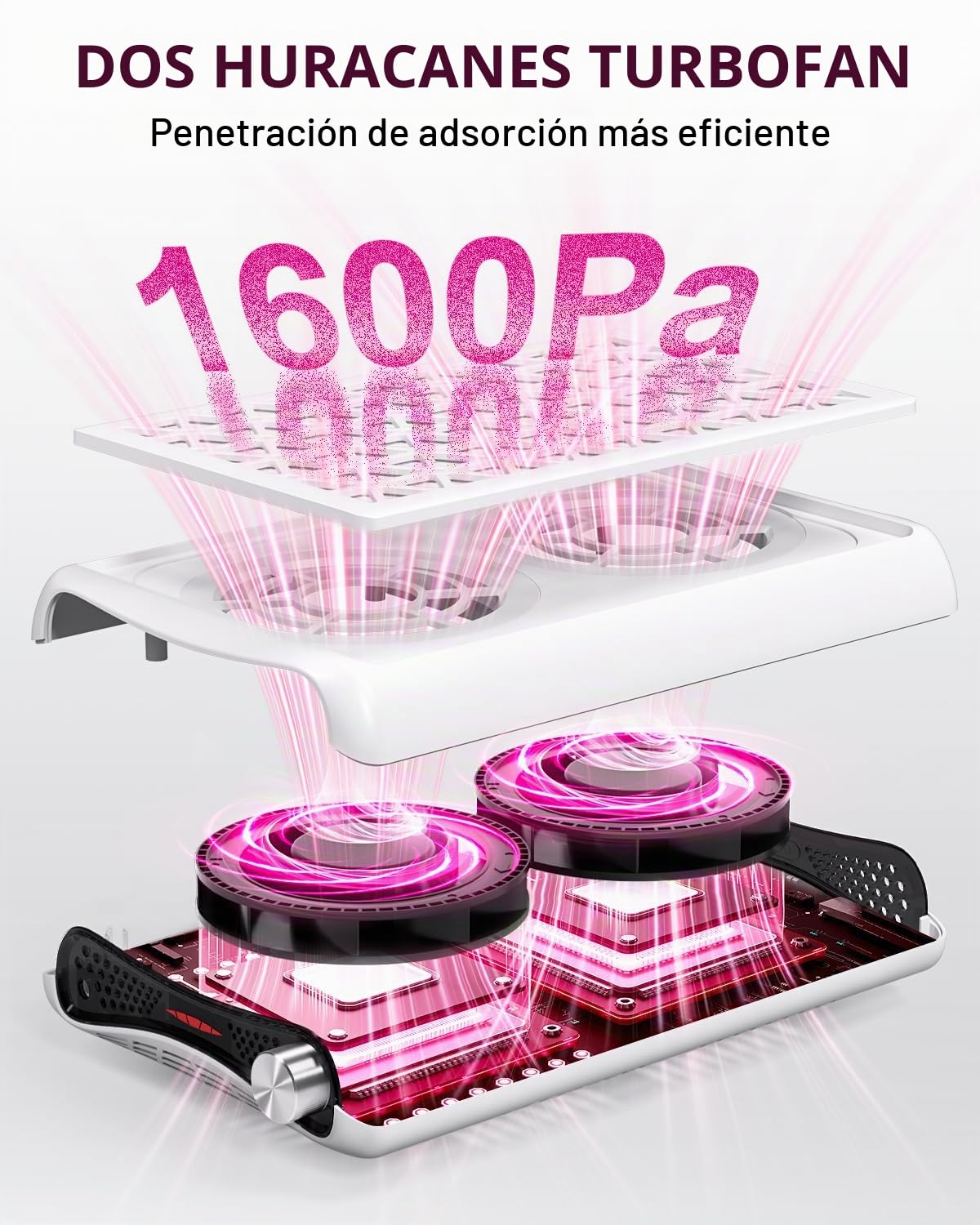 Colector de Polvo de Uñas HACITECH Blanco con Ajuste de 10 Niveles y 30 Filtros para Salón y Hogar