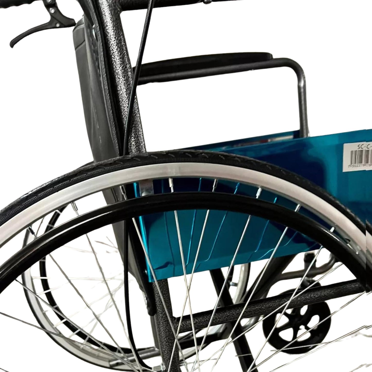 Silla de Ruedas Seven Mine Negra Asiento Ancho Adultos Mayores Confort Máximo