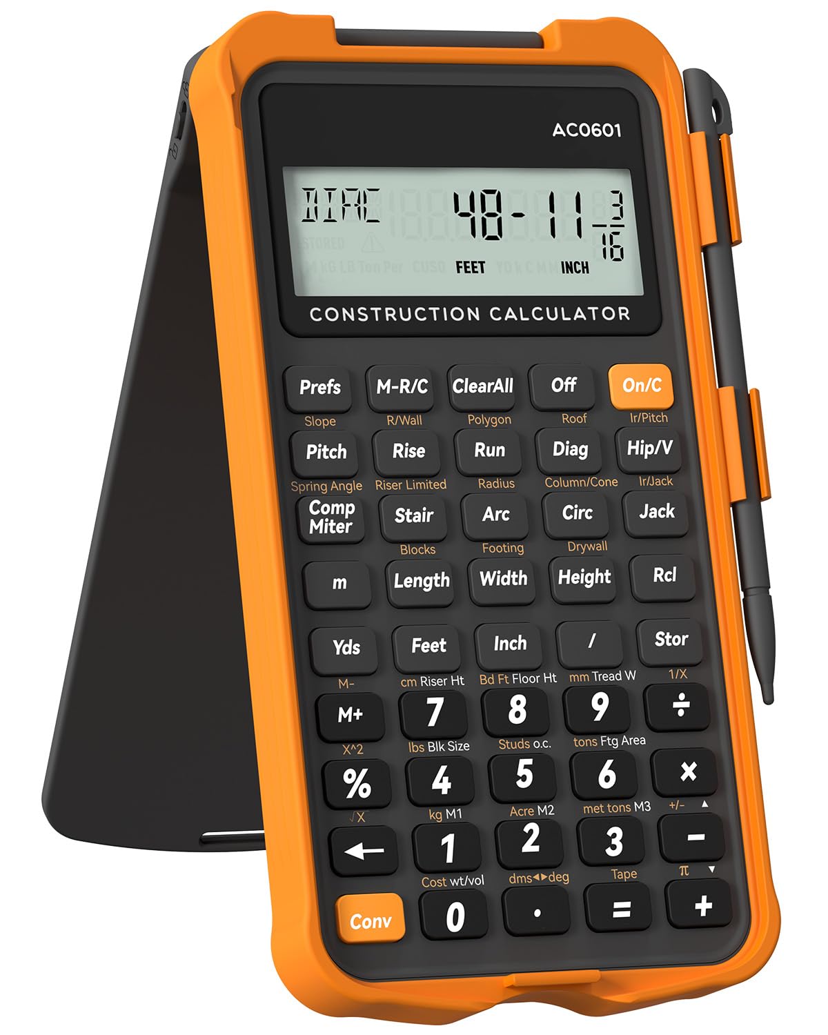 Calculadora de Construcción ROATEE Negra con Tablet de Escritura para Contratistas