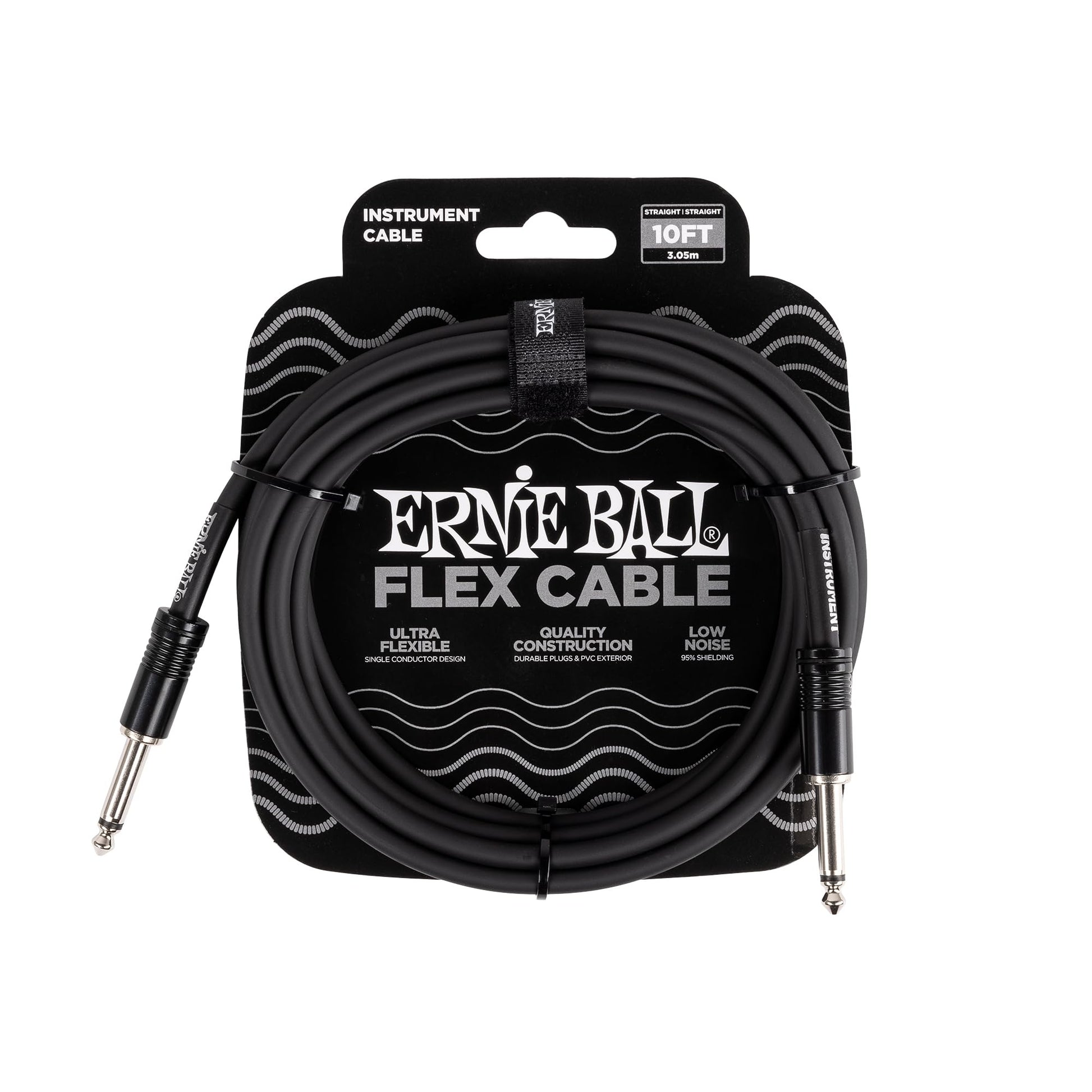 Cable para Instrumentos Ernie Ball Negro 3m Recto