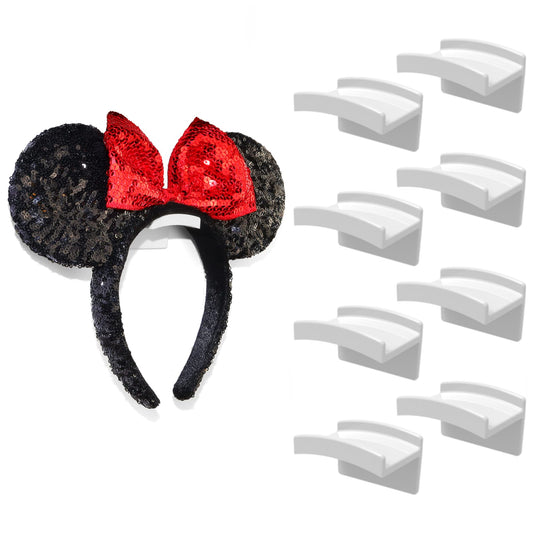 Ganchos Adhesivos Modern JP Blancos con Soporte de Diademas para Orejas de Disney