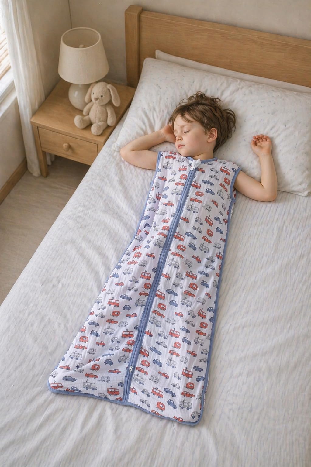 TADO MUSLIN - Saco de dormir para bebé de 2 a 4 T, manta portátil para bebé, 100% algodón orgánico, 0.5 TOG, sacos de dormir para niños pequeños, cierre YKK de 2 vías, suave, 4 capas, muselina, 2T, 3T