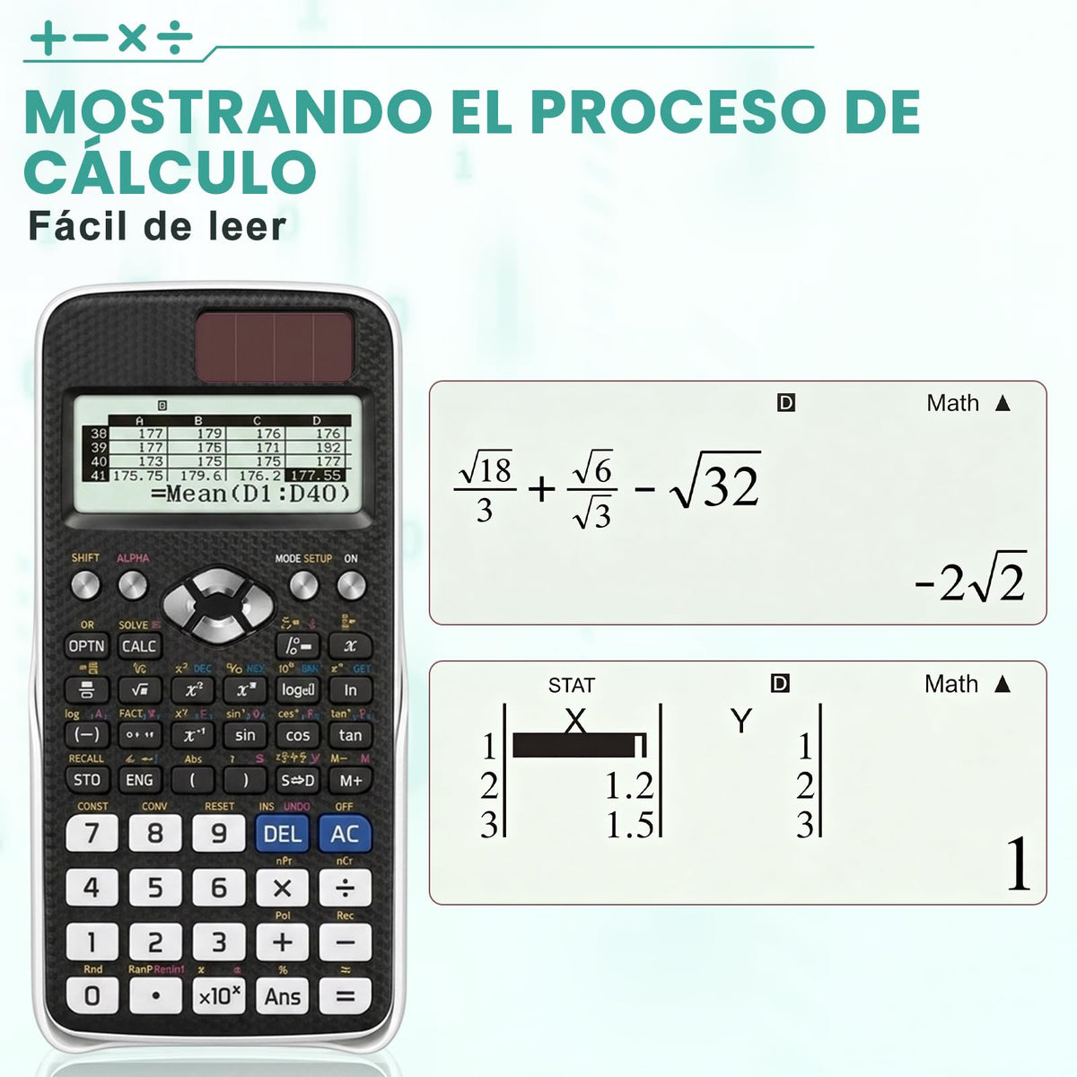 Calculadora Científica FSHNSH Negro 417 Funciones Ideal Estudiantes Universitarios e Ingenieros