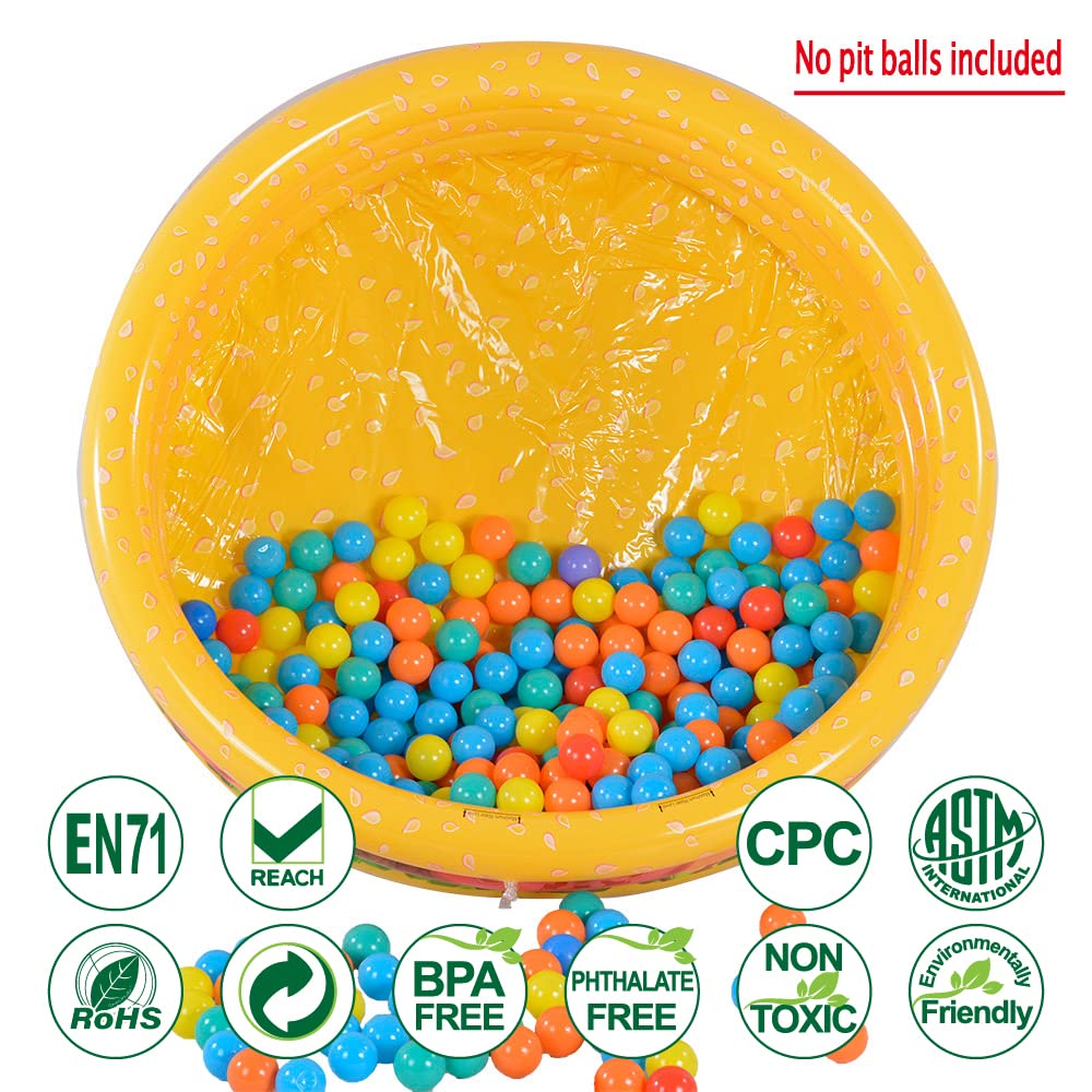 Piscina Inflable XFlated Hamburger Azul con 3 Anillos para Niños de 1 a 3 Años