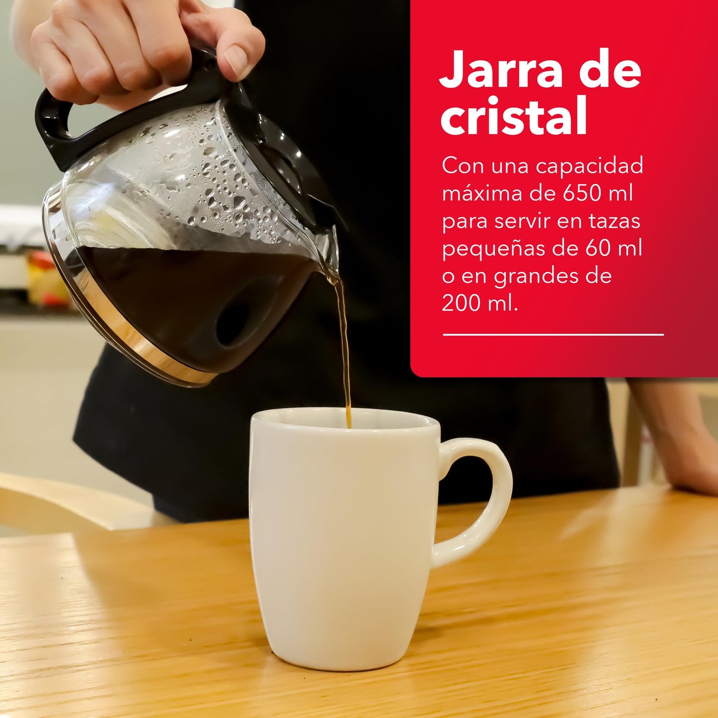 Cafetera Eléctrica RCA Cristal Filtro Extraíble 650W