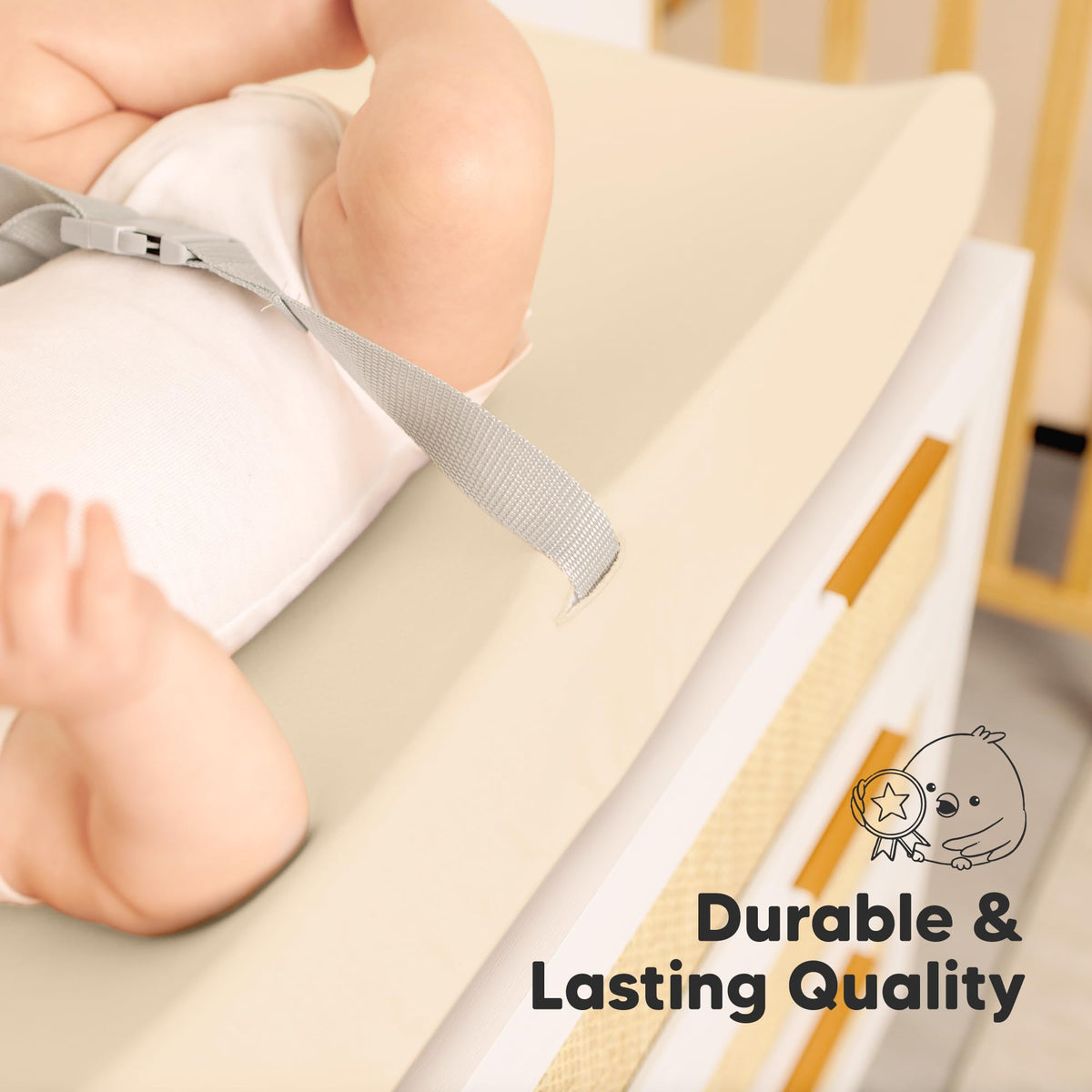 Paquete de 2 fundas para cambiador de bebé para niña, niño, neutro, viscosa suave derivada de bambú para cambiador de mesa, funda para cambiador de pañales, funda para cambiador de pañales para bebé,