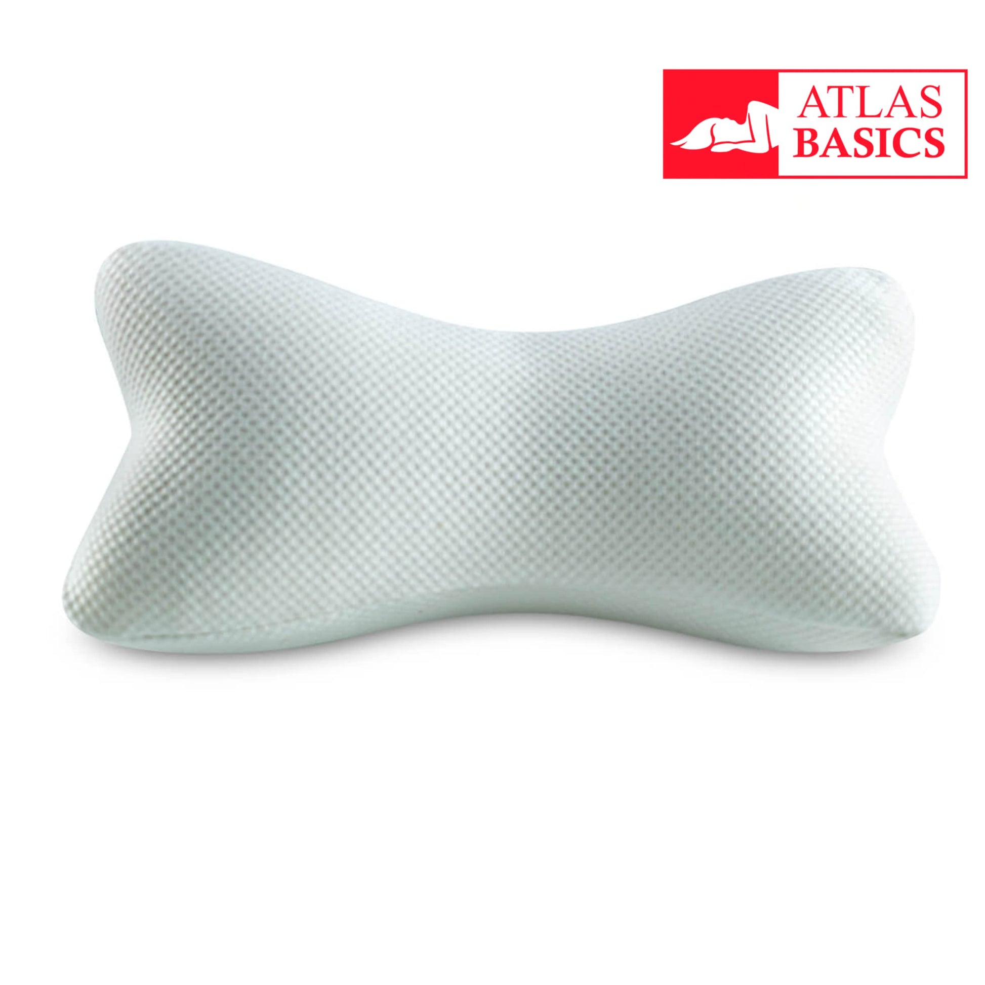 ATLAS DEL DESCANSO Almohada Cervical, Almohada ortopedica Memory Foam, Almohada Hueso para Soporte con Alineación de Zona Lumbar y Cuello, Almohada con Liberación de Puntos de Presión.