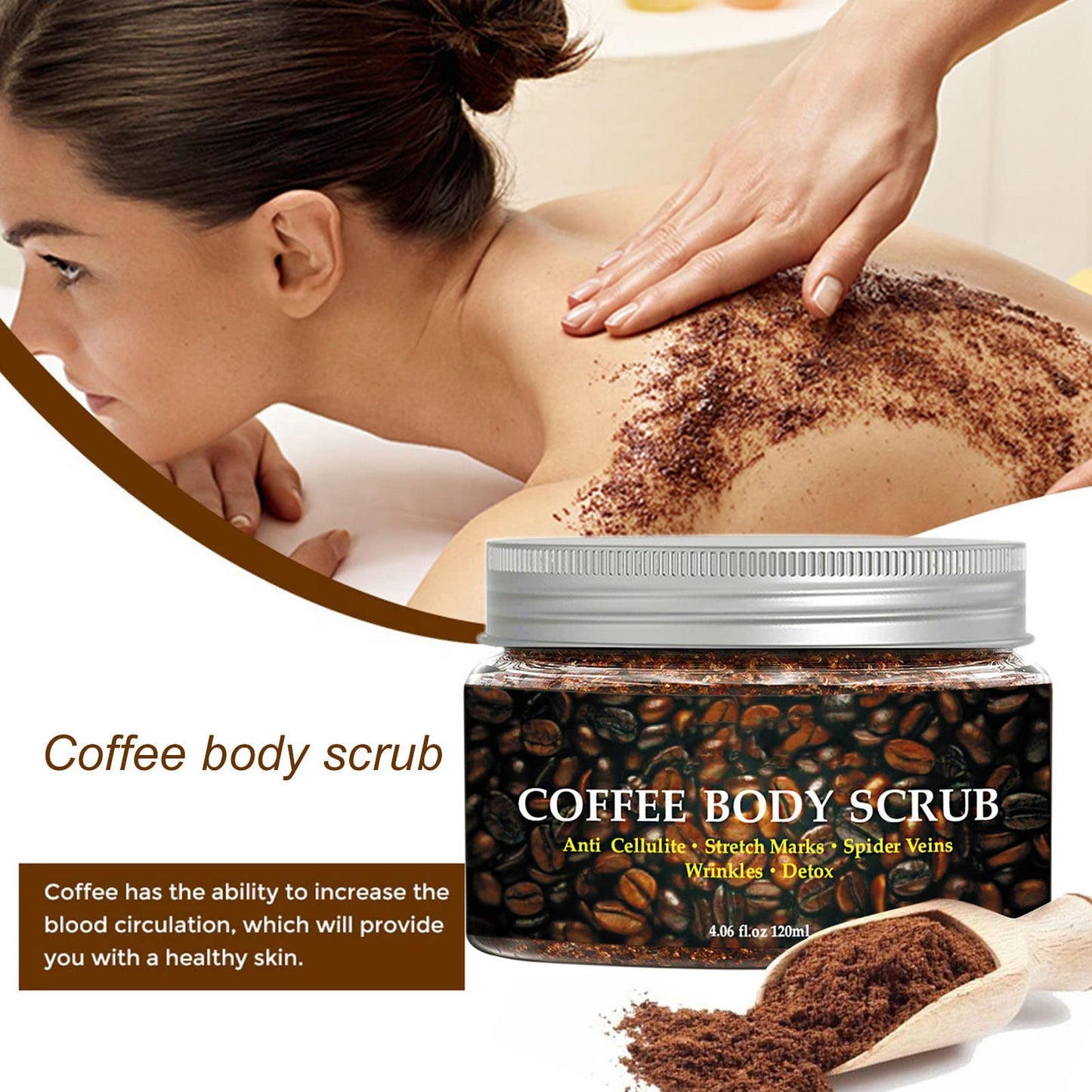 Exfoliante Corporal Seguro Café Limpieza Profunda Nutritivo para el Cuidado Diario de la Piel