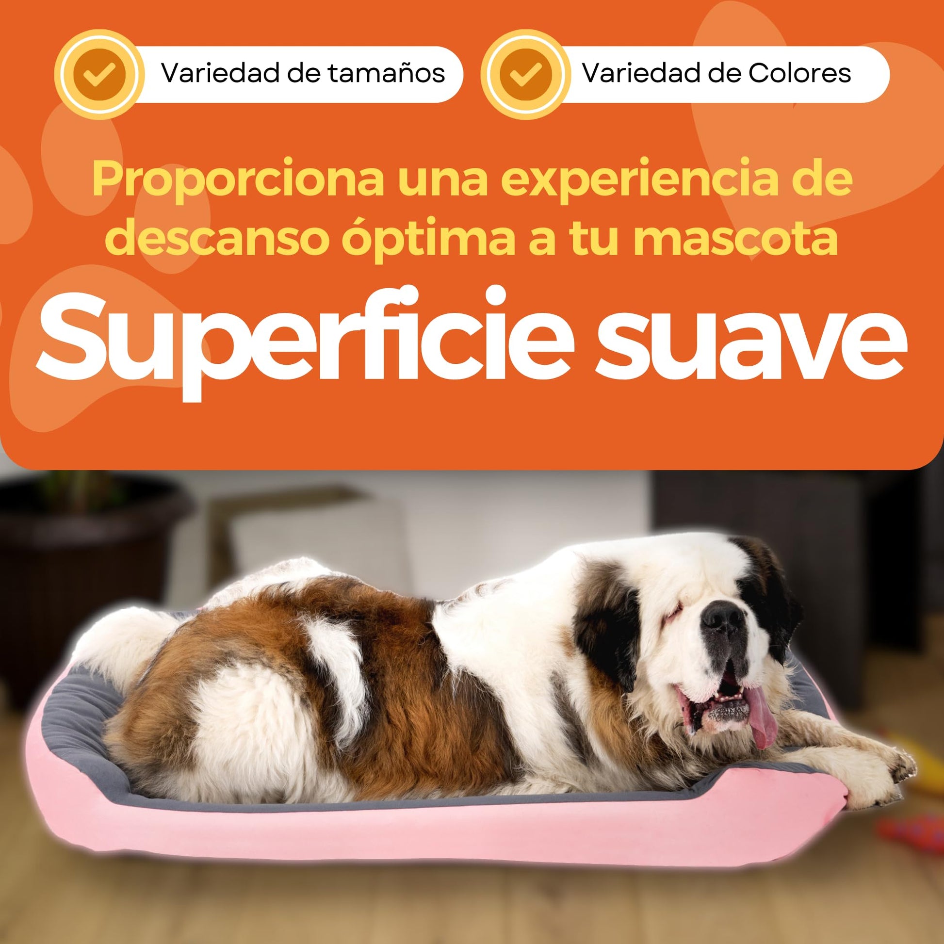 Cama para Perro Pets Apparel Hills Rosa Gris Resistente y Confortable XXL