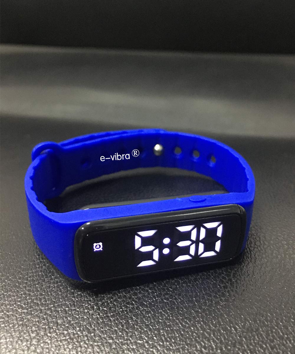 e-vibra - Reloj de entrenamiento para orinal - Reloj despertador vibratorio silencioso con temporizador de cuenta regresiva, Azul real, Set de 3 piezas, Moderno