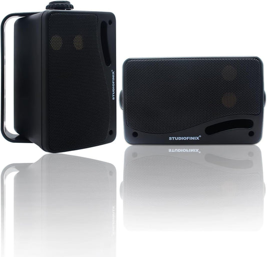 STUDIOFINIX - Altavoces pasivos para exteriores, 3.5 pulgadas, 3 vías, 200 W, impermeables, montaje en pared, ideal para hogar, barco, piscina, patio, uso en interiores y exteriores