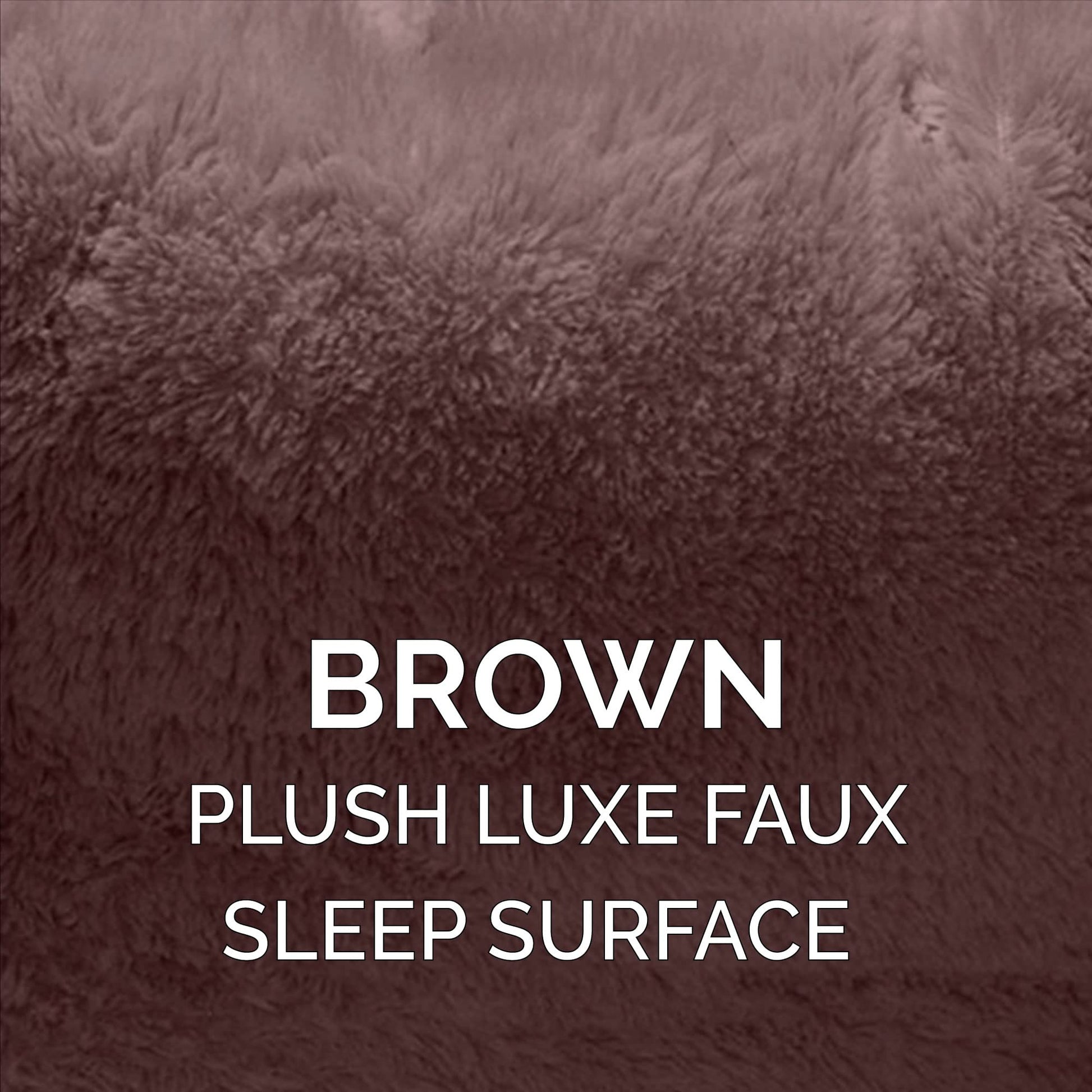 Furhaven 23" Round Medium Dog Bed Hi Lo Self-Warming Luxury Plush Faux Fur Cuddler, Washable - Sable Brown, Medium