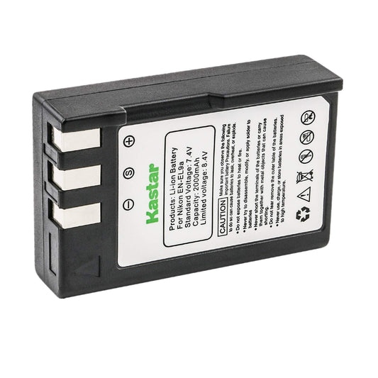 Kastar Bateria EN-EL9, reemplaza a bateria Nikon EN-EL9, EN-EL9a, MH-23 Compatible con camaras, Nikon D3000, D5000, D40, D60, D40X SLR Cameras