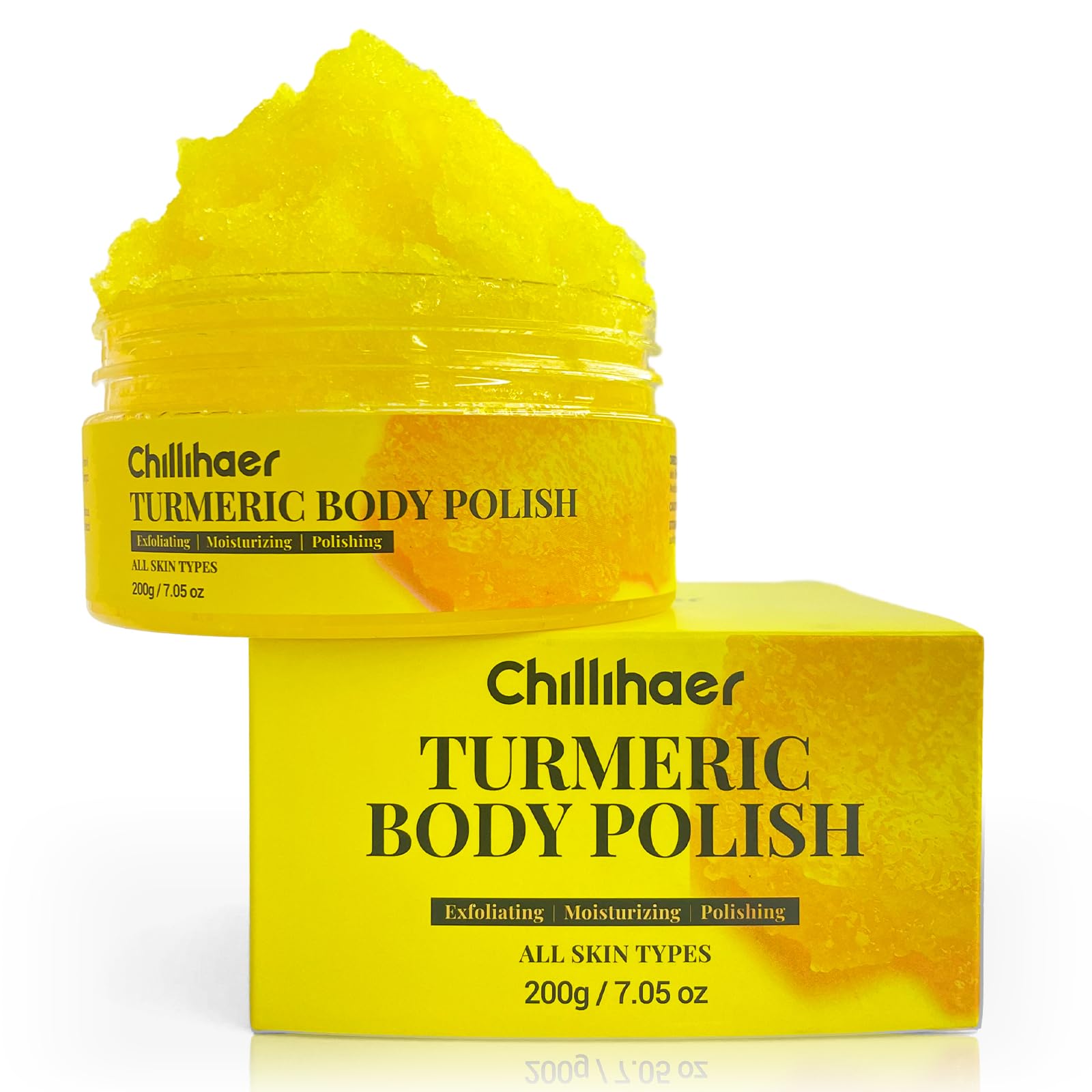 Nuevo título optimizado para SEO: "Exfoliante con cúrcuma para aclarar zonas oscuras de la piel - Eliminador de manchas corporales"