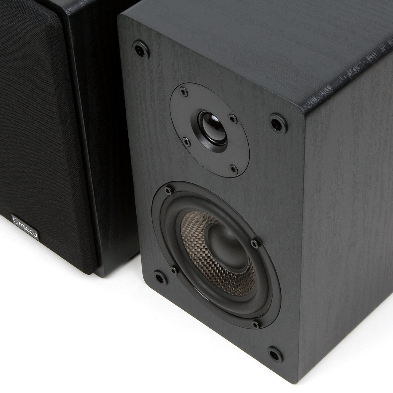 Altavoces de Estantería Micca Negro Sonido Envolvente para Cine en Casa