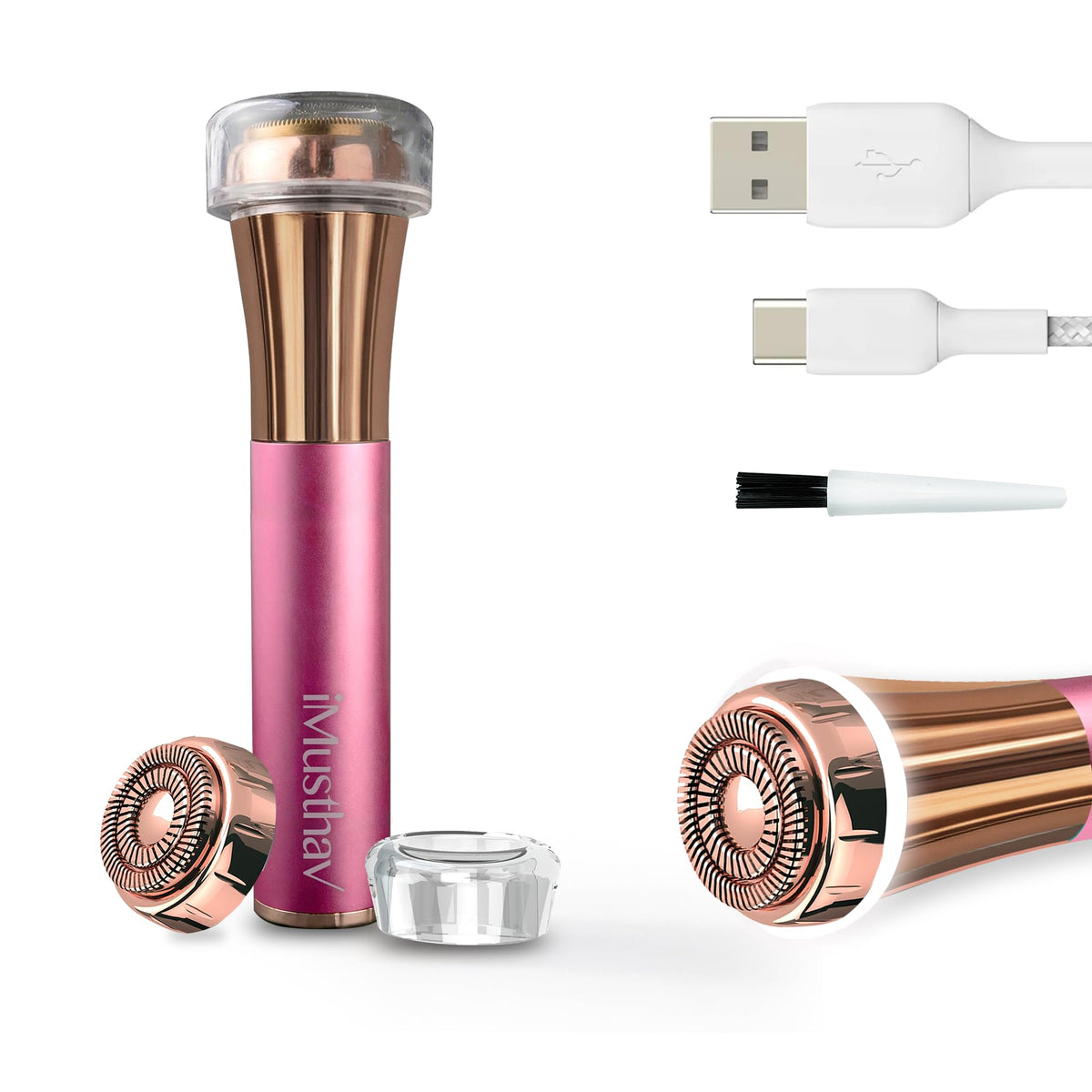 Depiladora Facial para Mujer, Afeitadora Eléctrica Indolora y Impecable