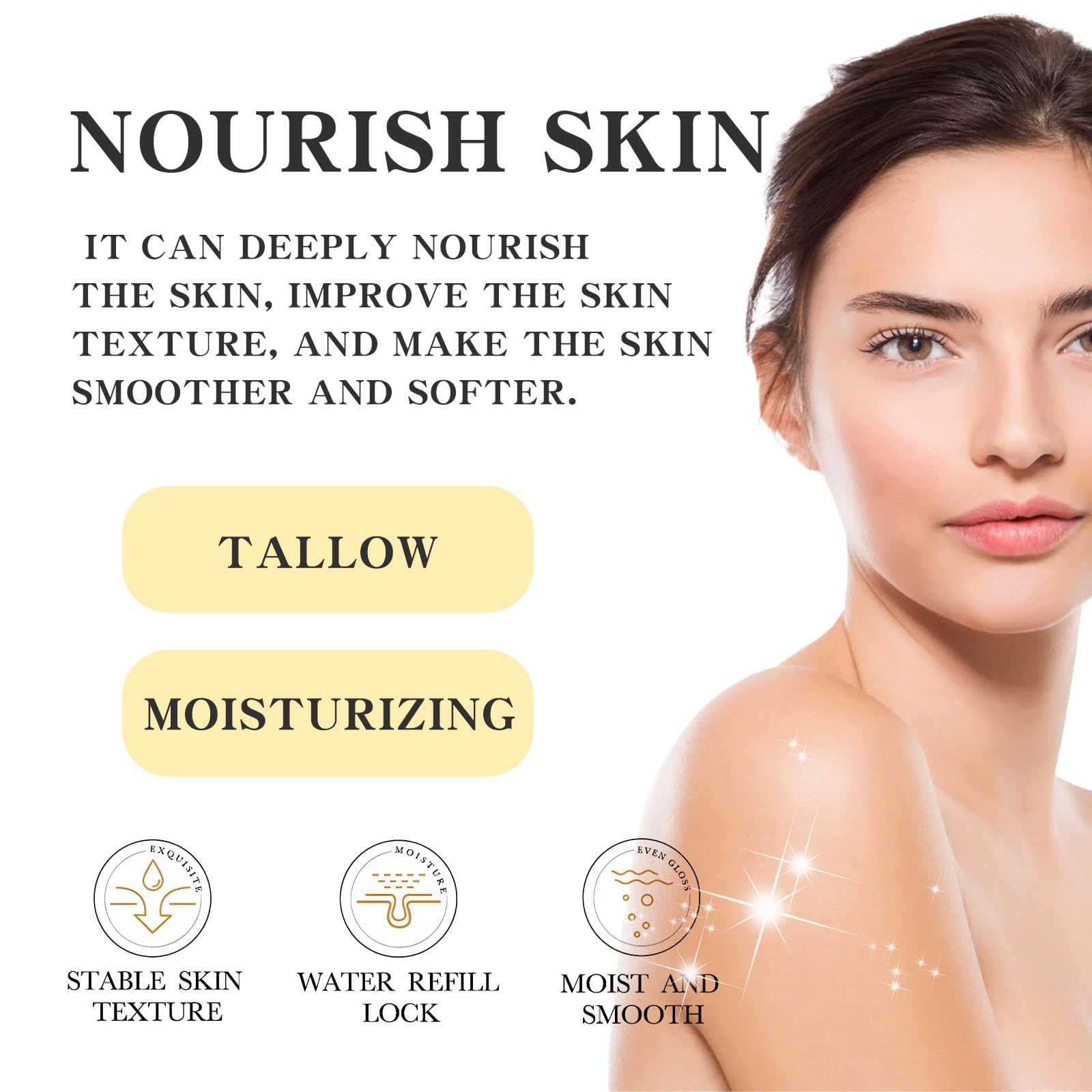 Crema Facial De Sebo De Res, BáLsamo De Sebo OrgáNico Y Miel, BáLsamo De Sebo Para El Cuidado Hidratante De La Piel Corporal (120G)