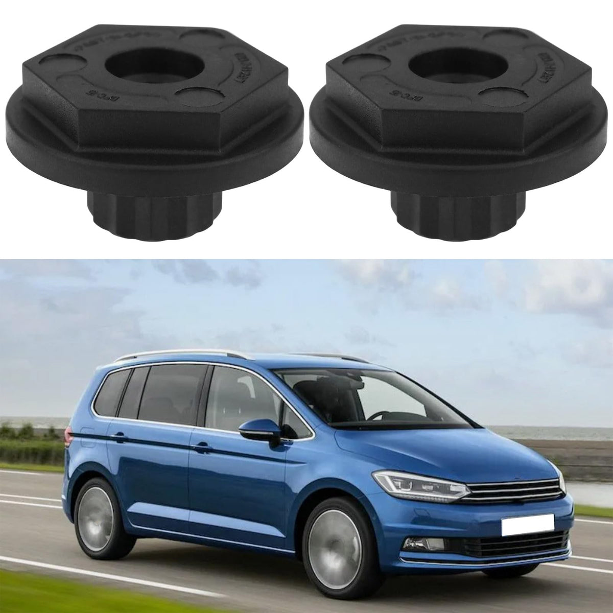 Adaptador para Faros Delanteros OTOTEC Negro Compatible con Passat Caddy Touran Sharan Scirocco
