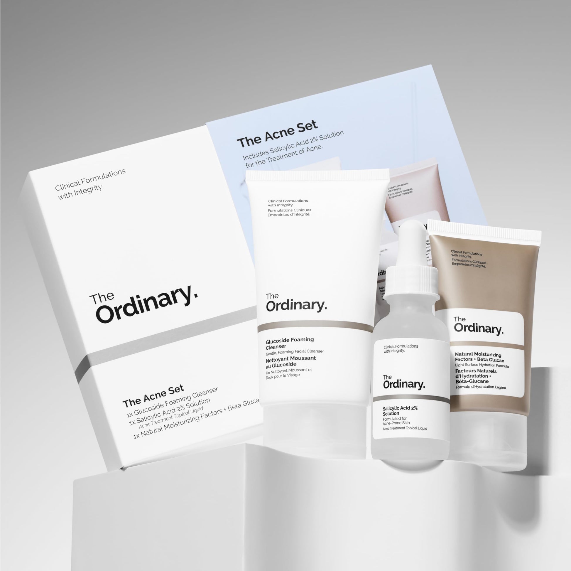 THE ORDINARY The Acne Set! Glucoside Foaming Cleanser + Salicylic Acid 2% + Natural Moisturizing Factors…