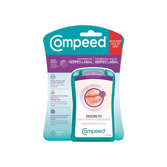 Compeed 15 Adesivos Tratamento Lesao Lábios Herpes Labial