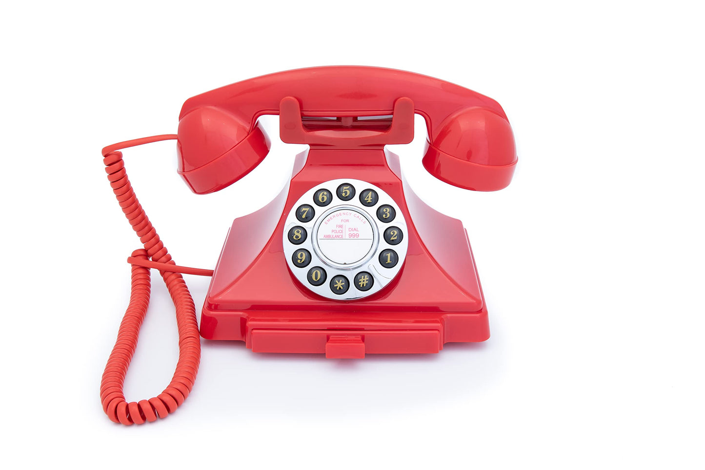 GPO GPOCARRPBRD Carrington Classic Desk Telphone Push Button Red