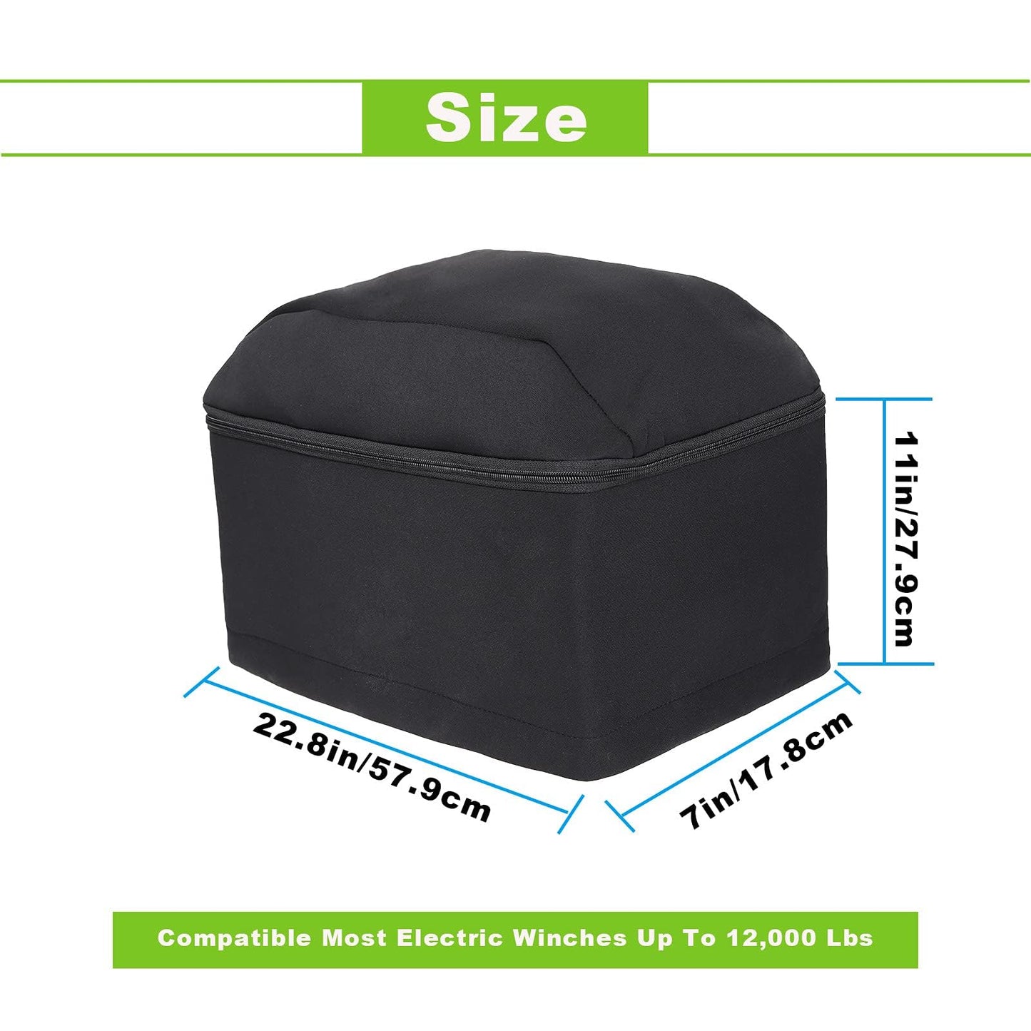 Cubierta de cabrestante, resistente a los rayos UV, impermeable, con cordón, accesorios de cabrestante para interiores y exteriores, cubierta de polvo resistente a la intemperie para cabrestantes eléctricos de hasta 1200 libras