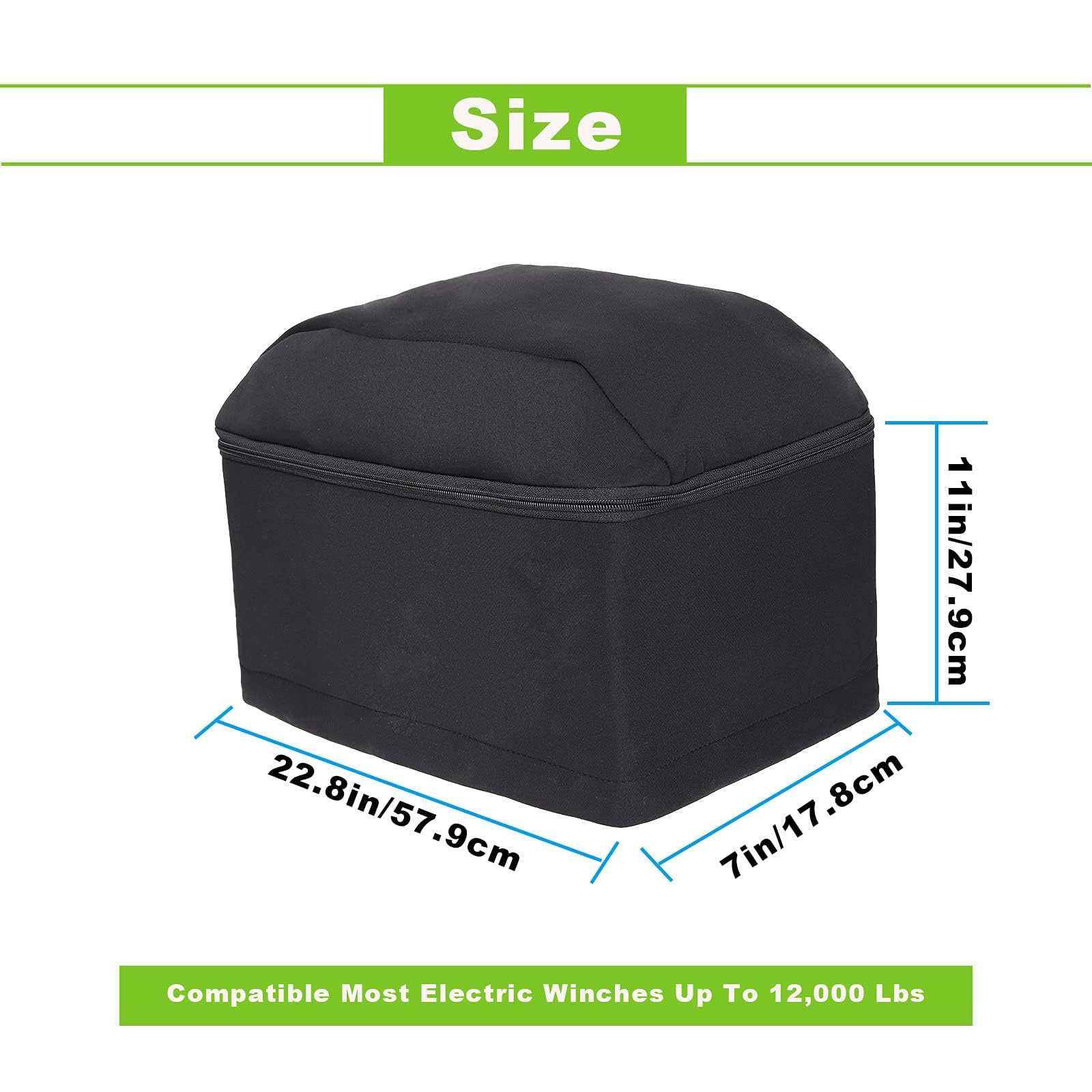 Cubierta de cabrestante, resistente a los rayos UV, impermeable, con cordón, accesorios de cabrestante para interiores y exteriores, cubierta de polvo resistente a la intemperie para cabrestantes eléctricos de hasta 1200 libras