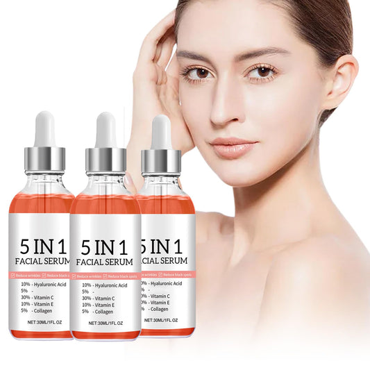 Set de Sueros Faciales Hidratantes con Vitamina C, Ácido Hialurónico, Niacinamida y Colágeno - Rejuvenece e Hidrata todo Tipo de Piel.