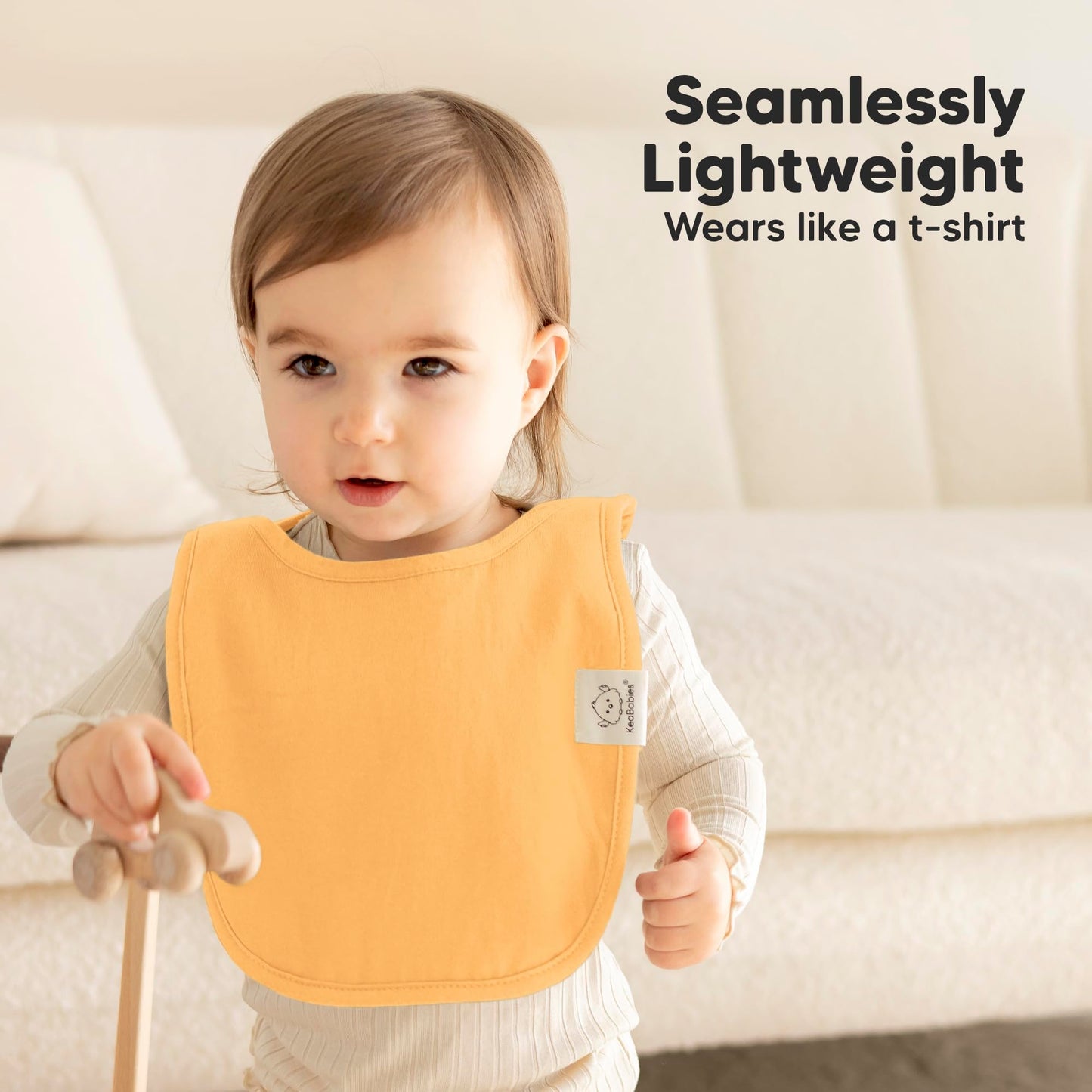 KeaBabies - Paquete de 8 baberos para bebés para niños y niñas, baberos sin botones para la dentición, bebé niña y niño pequeño, recién nacido, suave y absorbente, colores bonitos, cobertura grande