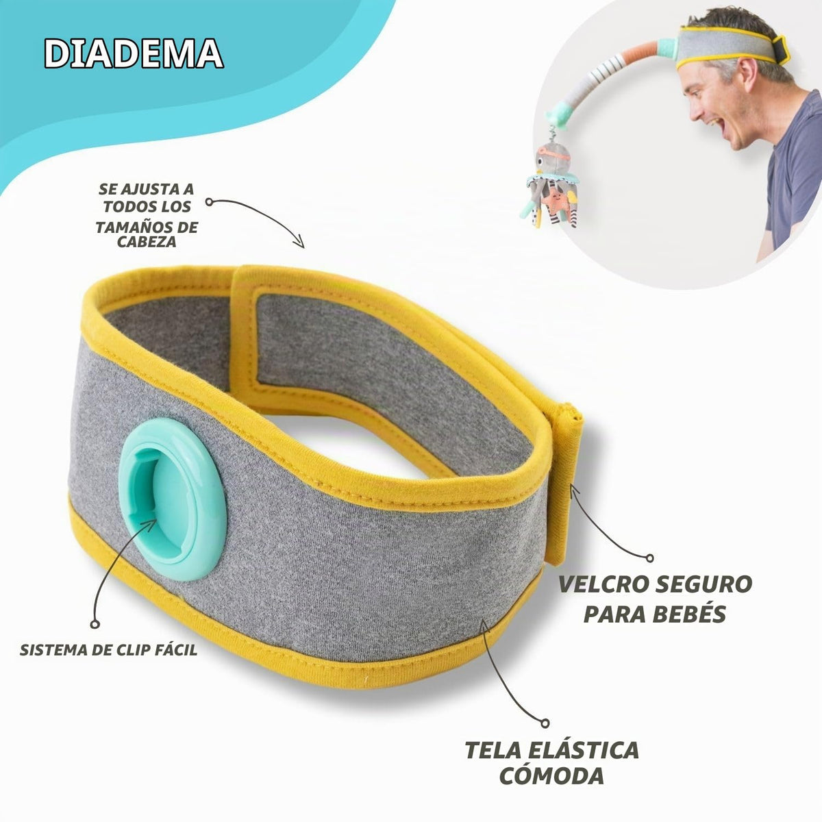 Dingle - Diadema para cambiar, móvil y sonajero, regalo para bebé