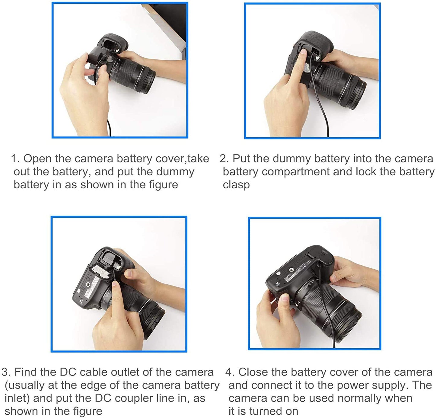 Tengdaxing ACK-E6 - Adaptador de corriente continua LP-E6/E6N - Batería para Canon EOS 5Ds 5Ds R, 5D Mark II III IV, 6D, 6D Mark II, 7D, 7D Mark II, 60D, 60Da, 70D, 80D, 90D, R, R5, R6 R6 Mark II, R7