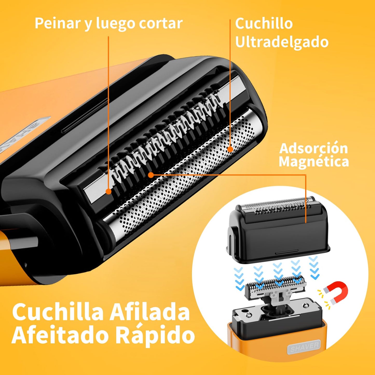 NINOMO Mini Afeitadora Eléctrica, Rasuradoras Portátiles para Hombre (Ama)