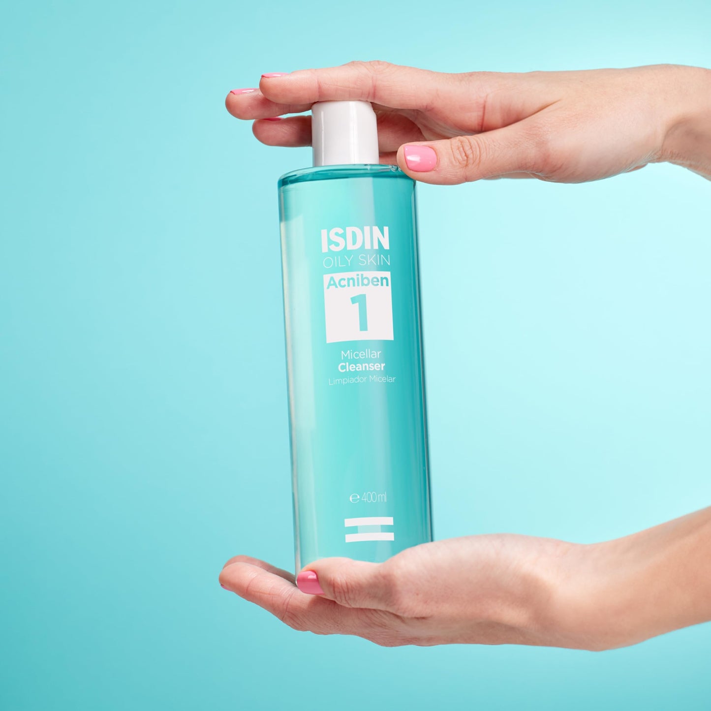 ISDIN AcnibenMicellar Cleanser, Limpiador Facial Desmaquillante Específico Para La Piel Grasa O Con Tendencia Acneica, Elimina El Exceso De Grasa Sin Resecar, Con Zinc Pca - 400 ml