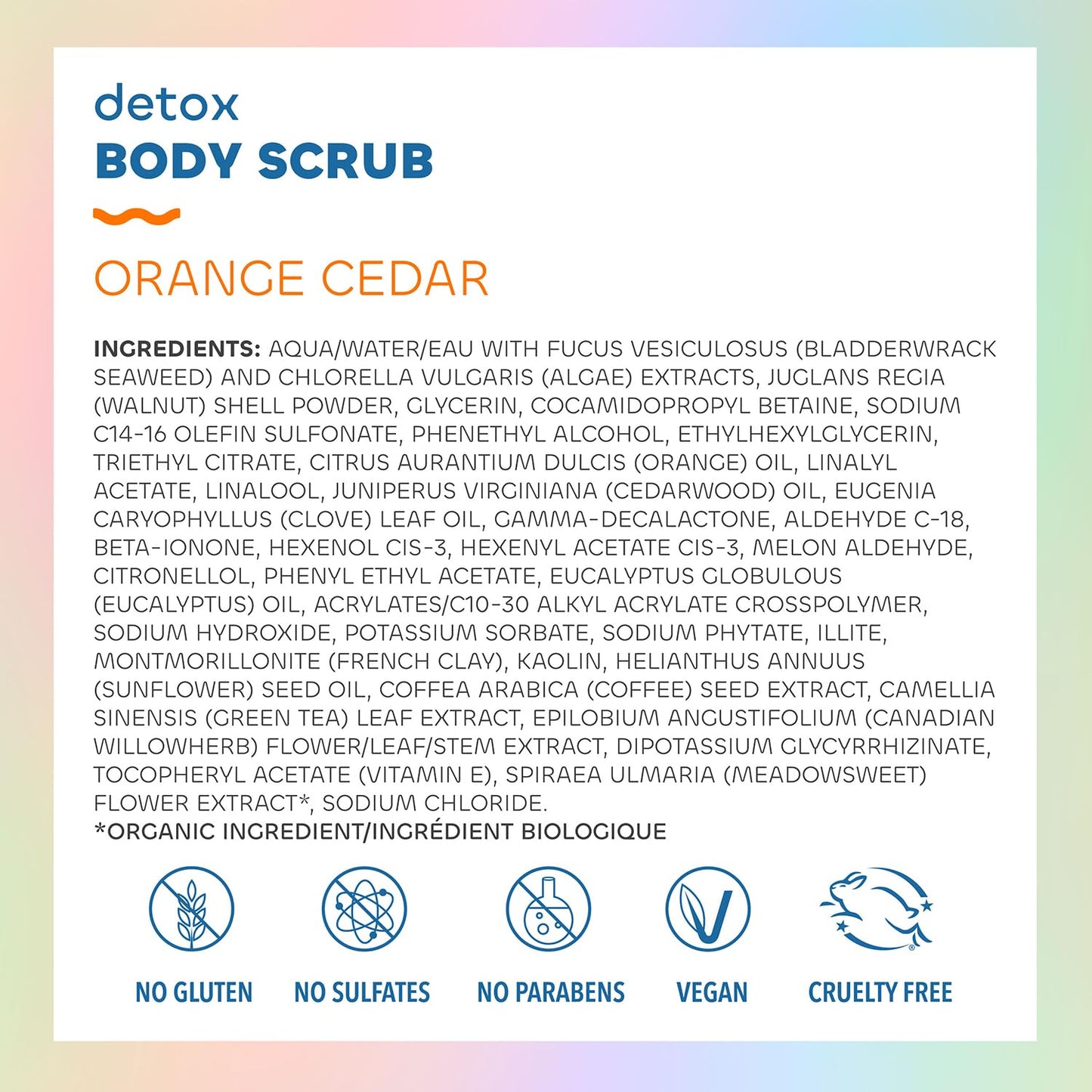 Exfoliante Corporal Detox The Seaweed Bath Co. Naranja Eucalipto y Cedro Scent Refresh