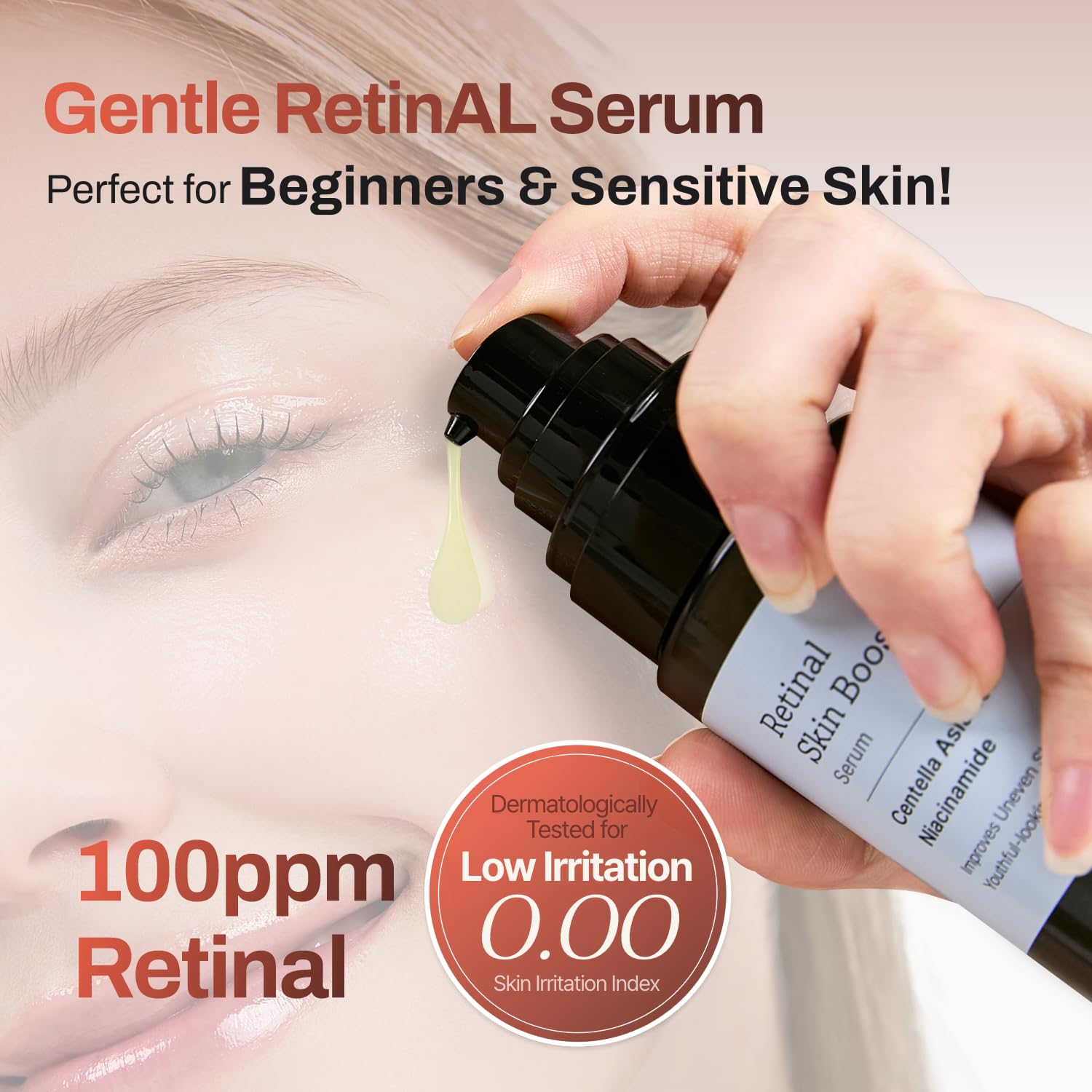 Suero potenciador de la piel de retina Suero avanzado de retinol para el rostro Suero facial hidratante y reafirmante para tono de piel irregular y líneas finas Brillo radiante y juvenil con