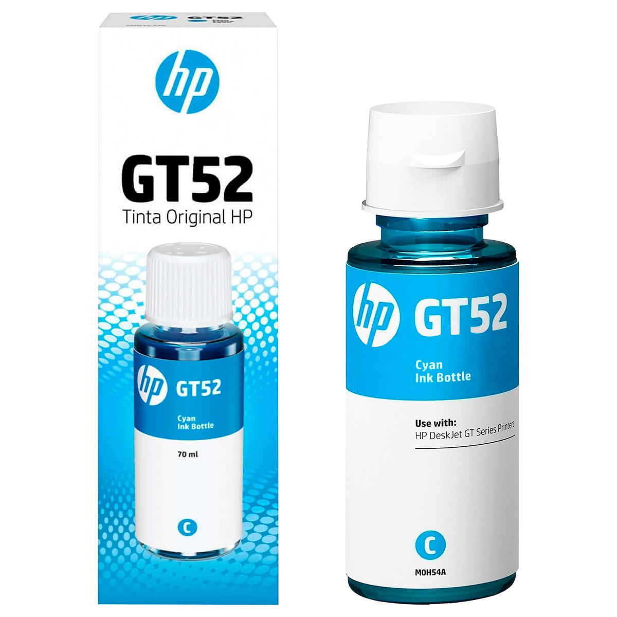 Kit de Tintas Original HP GT52 GT53 Amarillo, Cyan, Magenta y Negro para Cómputo y Papelería