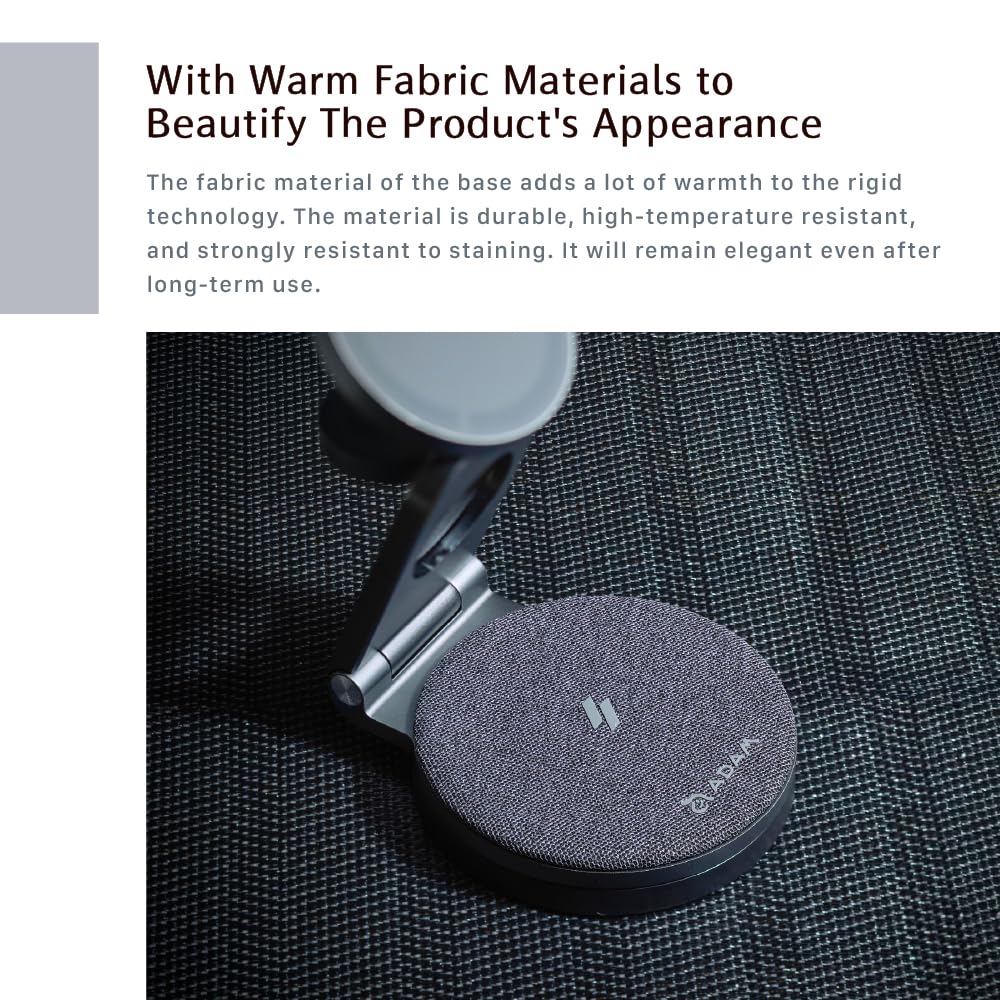 Cargador Inalámbrico Magnético ADAM Elements Mag 360 Qi2 Blanco Plegable para iPhone Series y Apple Watch