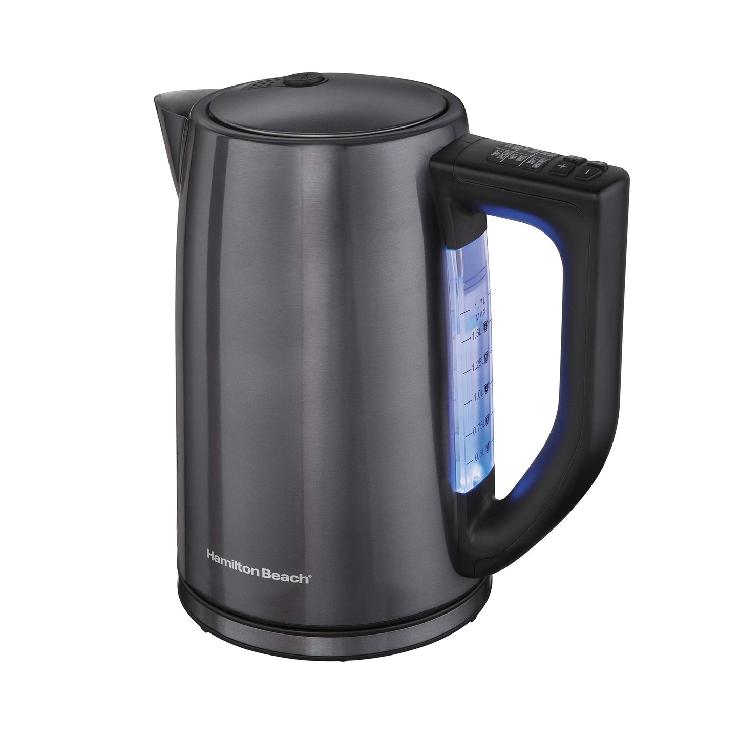 Hamilton Beach 41027R Hervidor eléctrico con temperatura variable, Capacidad 1.7 l, Negro