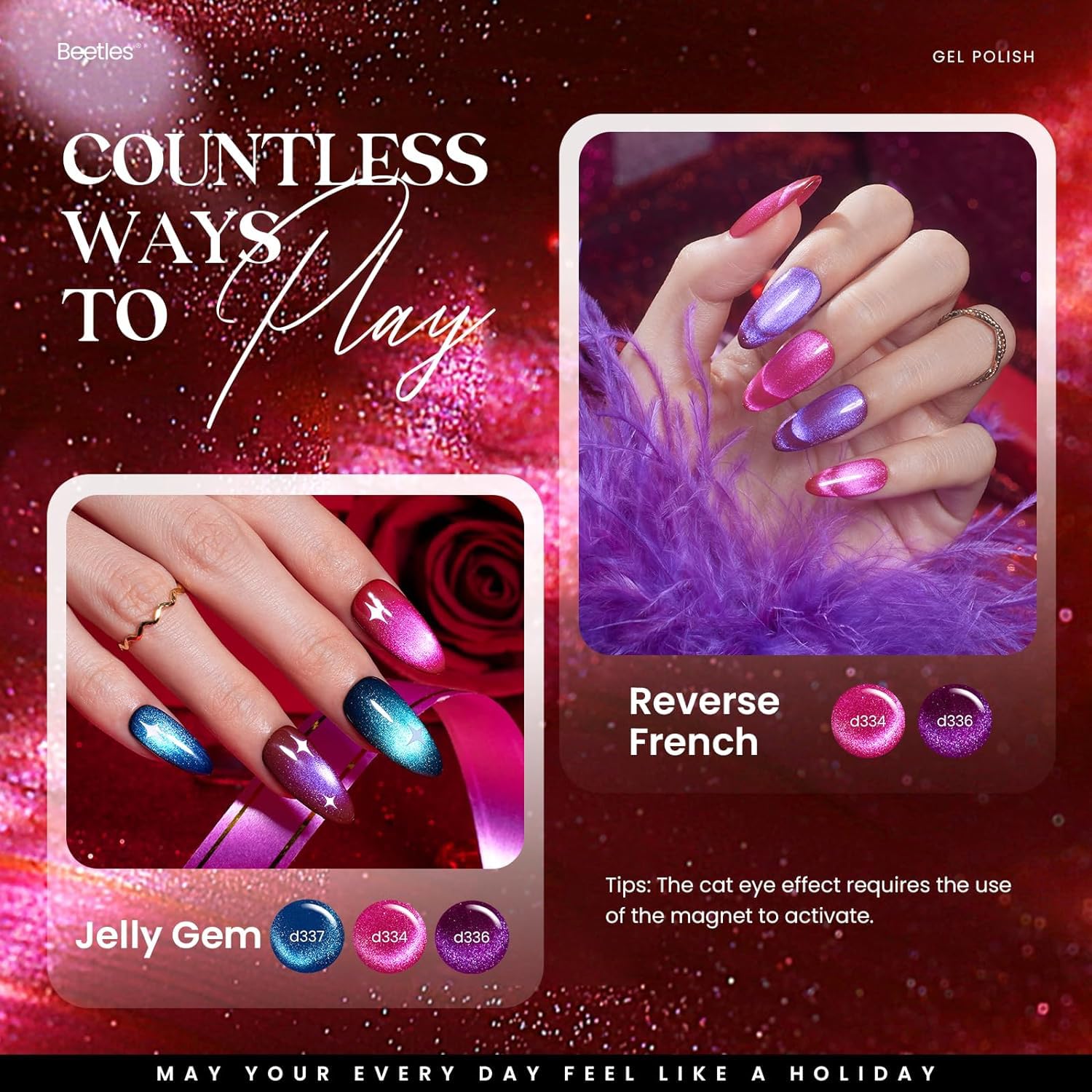 Kit de esmalte de uñas de gel Beetles, 20 colores, purpurina, rosa, rojo, morado, naranja, azul, ojos de gato, juego de esmalte de gel con bolígrafo de doble punta y kit de manicura de gel magnético, lámpara UV para mujer, regalo de escarabajos