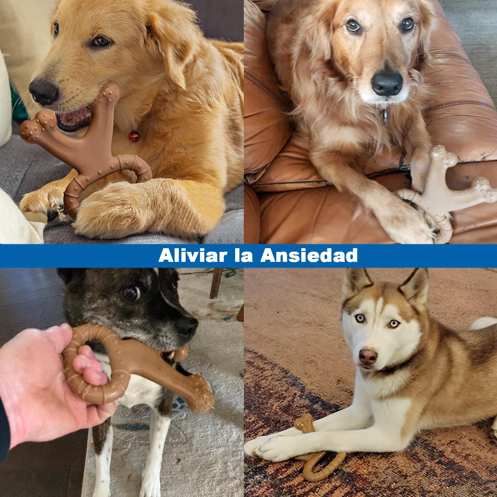 Juguete para la Dentición con Sabor a Carne de Vacuno, Ayuda a Limpiar los Dientes del Perro, Apto para Perros Medianos/Grandes, Juguetes Resistentes a las Mordeduras,Juguetes Interactivos para perros