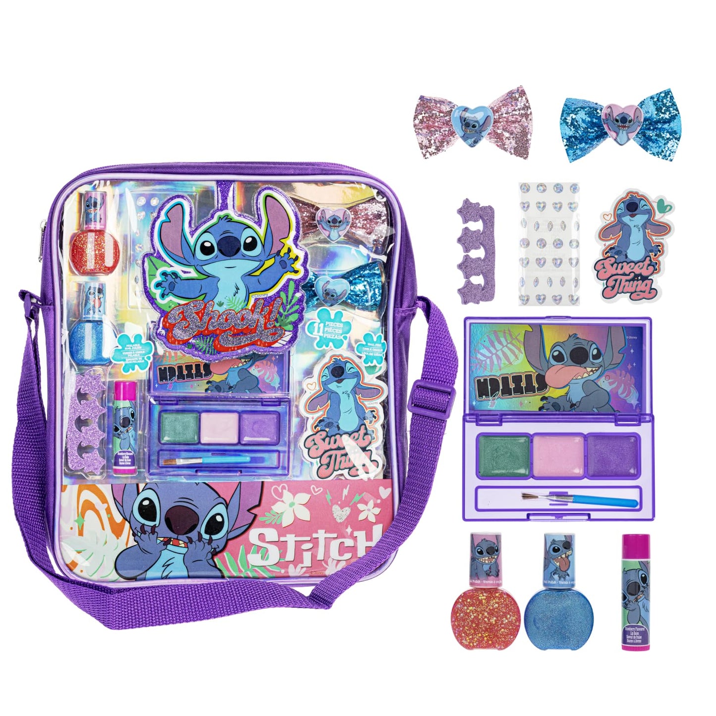 Stitch Mochila de Maquillaje Infantil Set de Belleza Regalo para Niñas