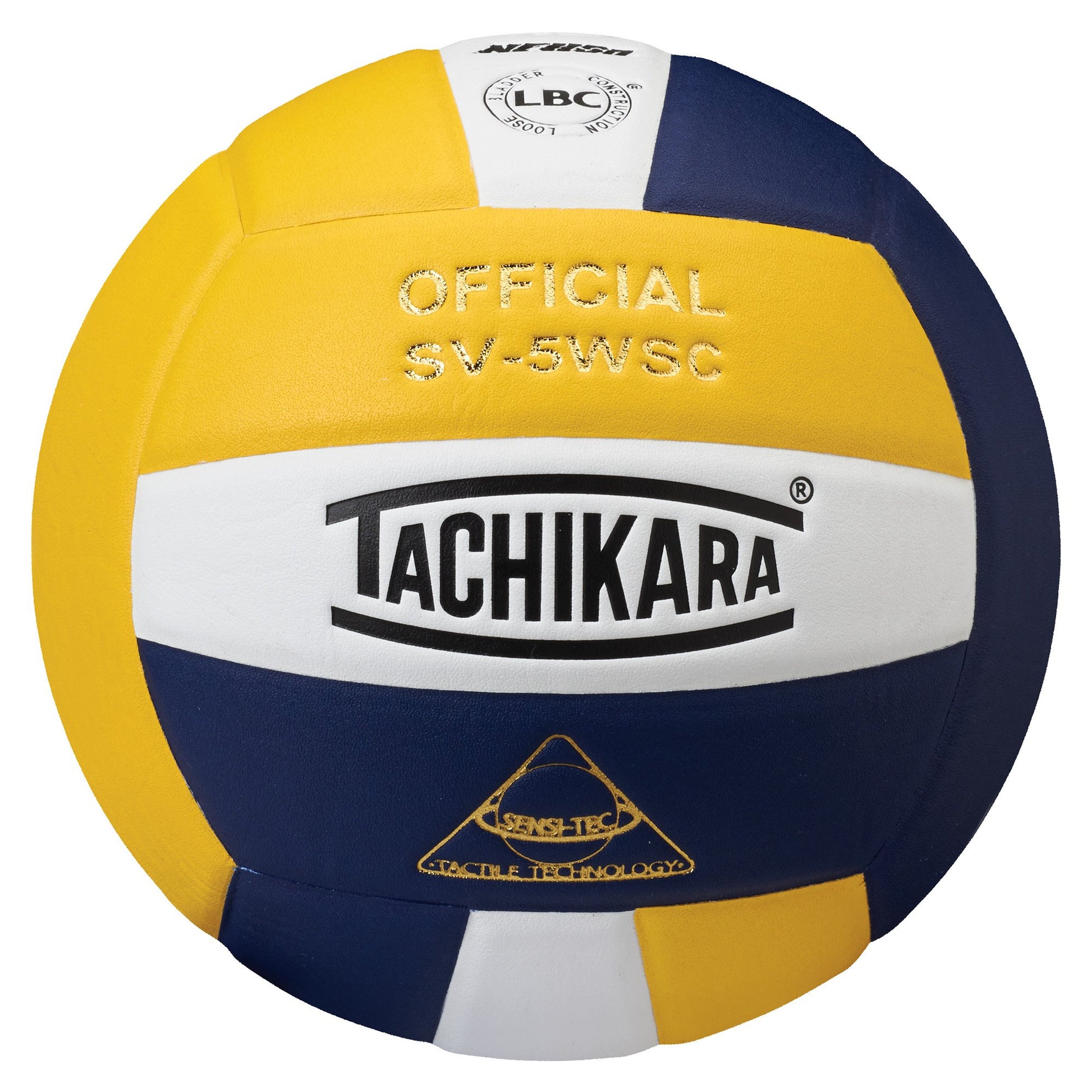 Voleibol Tachikara Azul Marino Blanco Dorado Compuesto de Alto Rendimiento