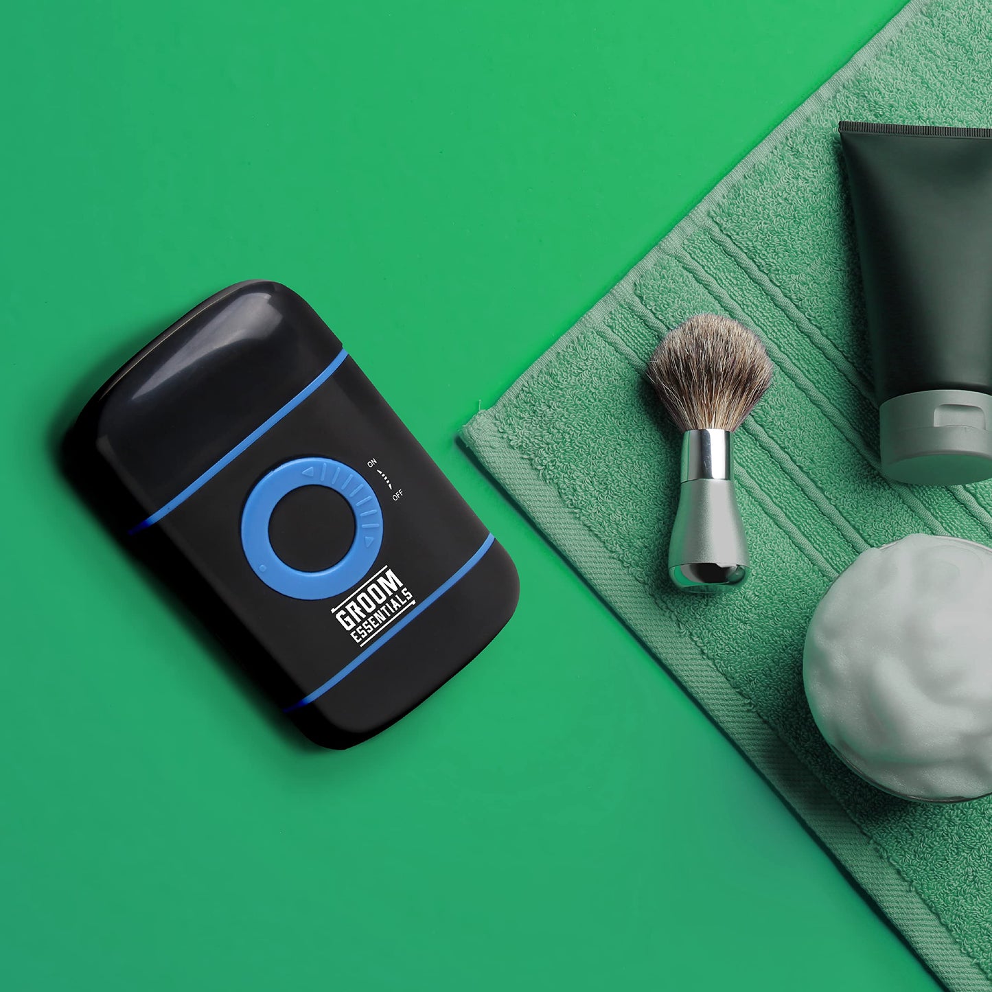 ChargeWorx - Afeitadora de papel de aluminio para hombres, maquinilla de afeitar eléctrica inalámbrica con recortadora de precisión emergente, ligera que funciona con pilas para piel sensible