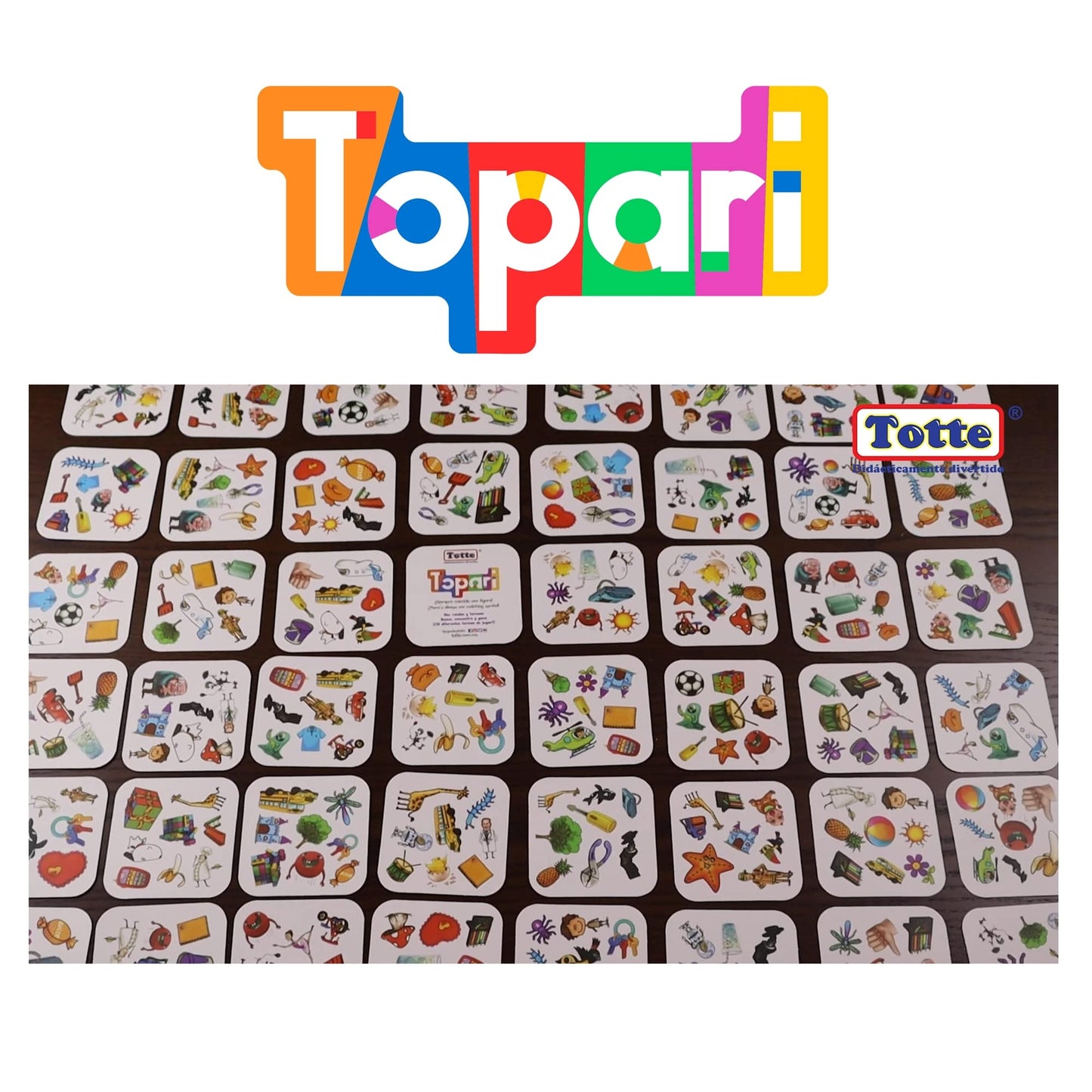 Juego de Cartas Totte Topari Multicolor con 10 Formas de Juego